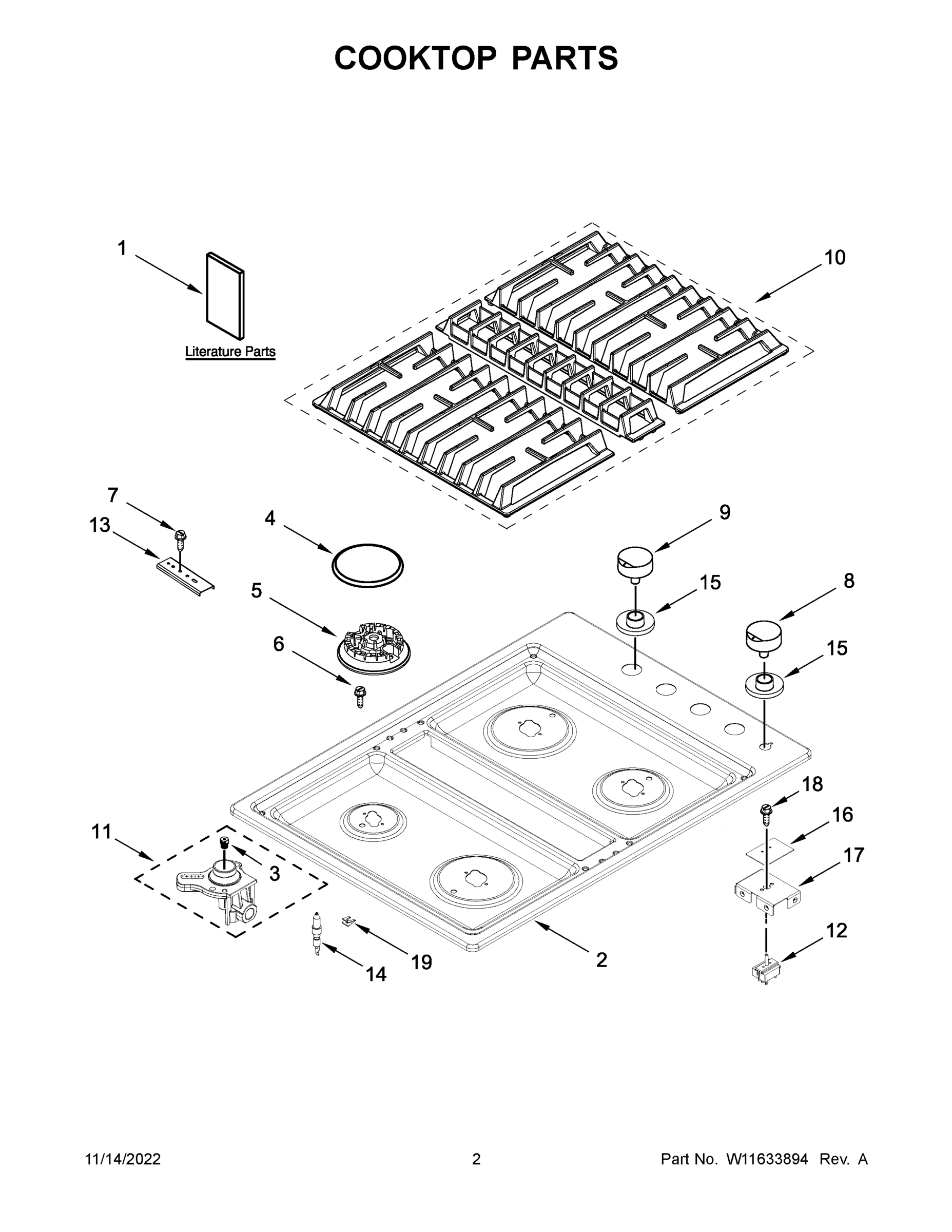 02 - COOKTOP PARTS