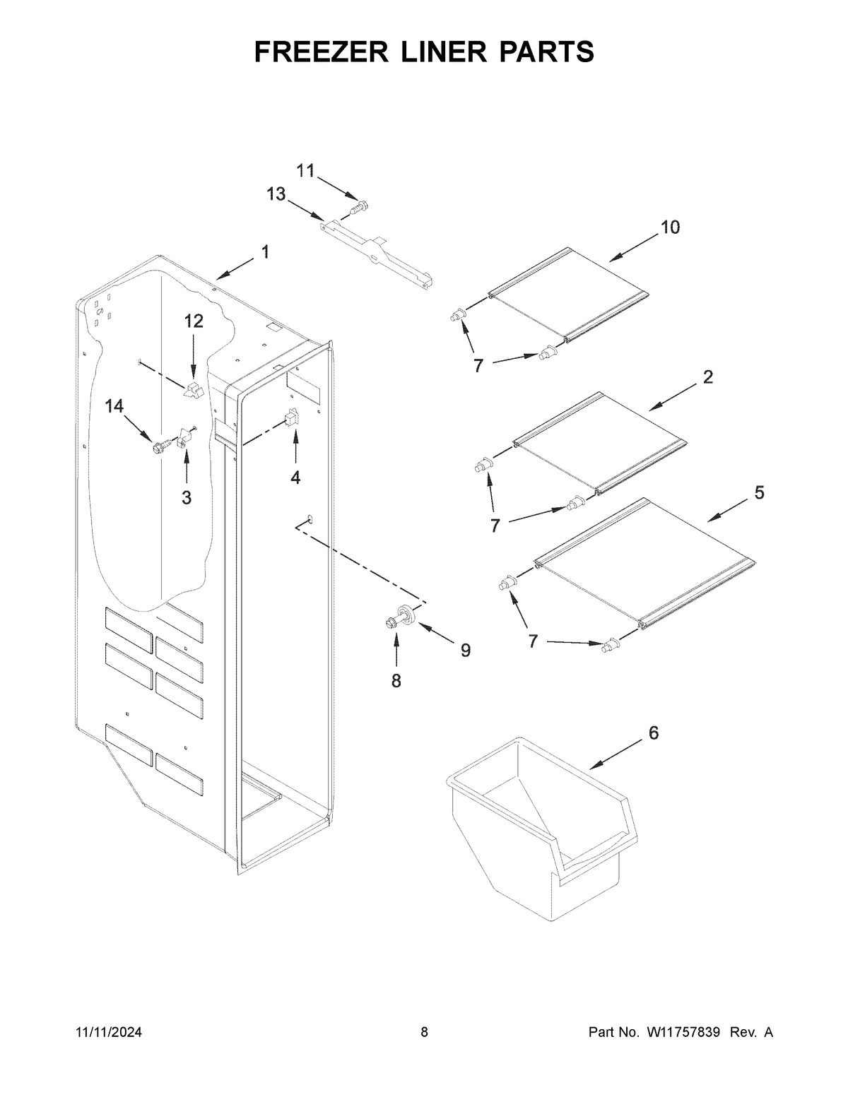 05 - FREEZER LINER PARTS