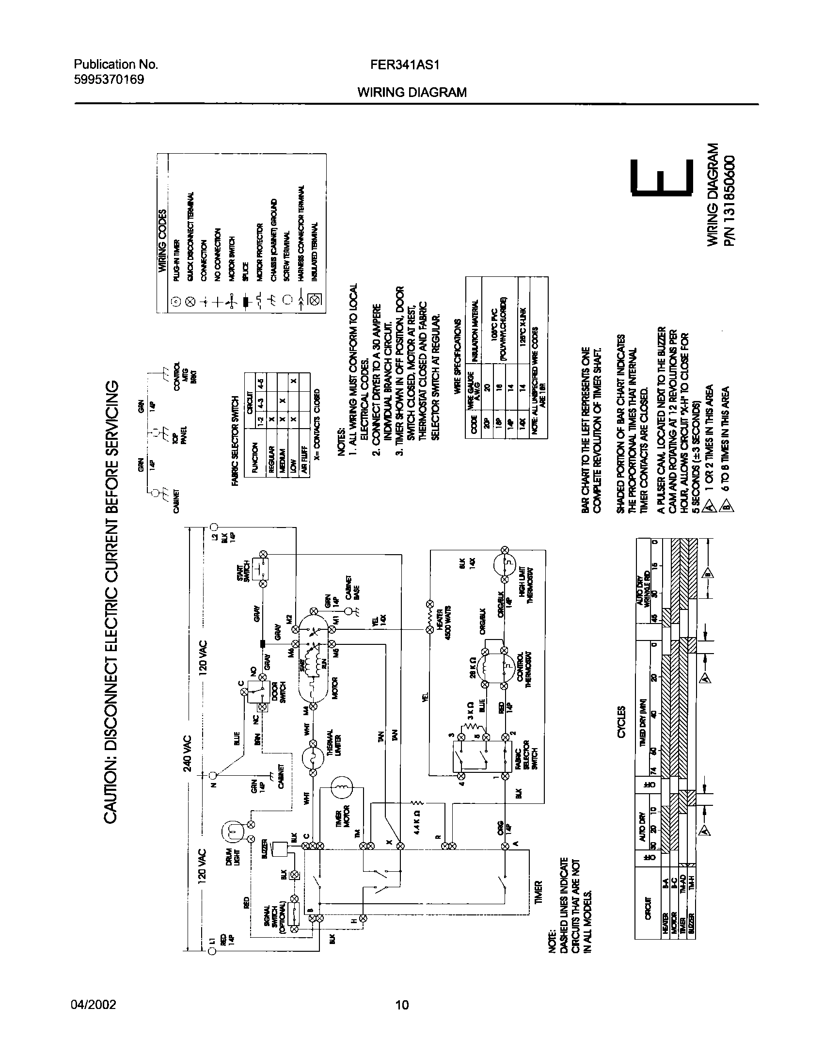 10 - 131850600 WIRING DIAGRAM