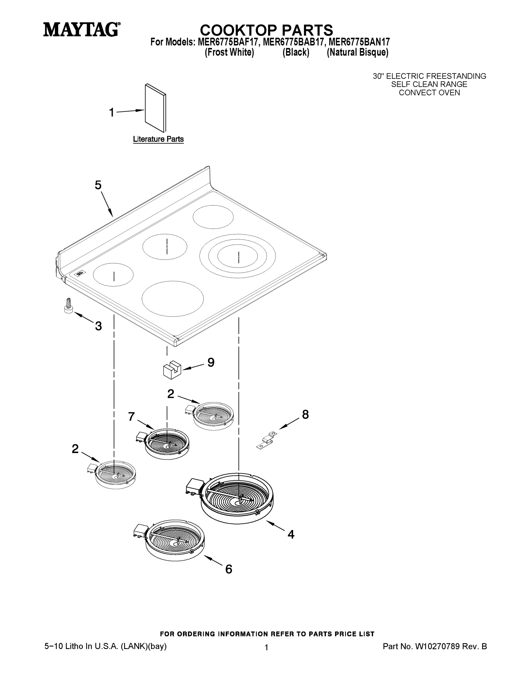 01 - COOKTOP PARTS