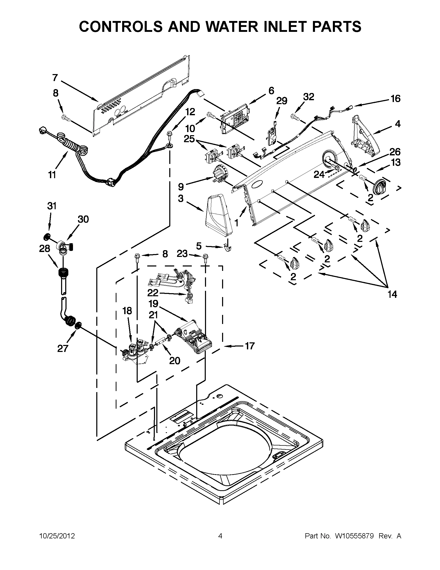 02 - CONTROLS AND WATER INLET PARTS