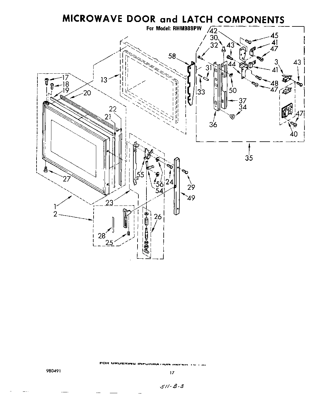 10 - MICROWAVE DOOR AND LATCH , NOT ILLUSTRATED