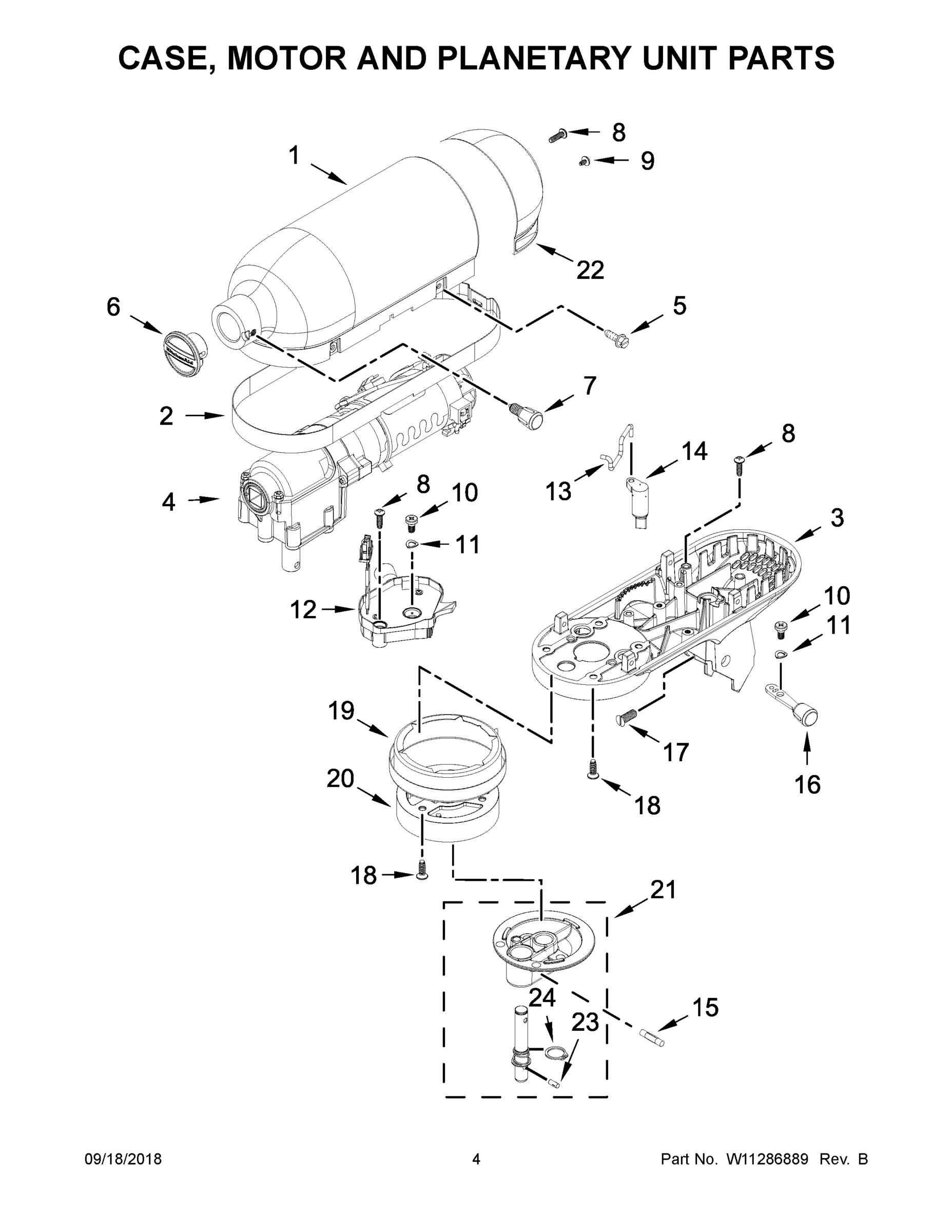 03 - CASE, MOTOR AND PLANETARY UNIT PARTS