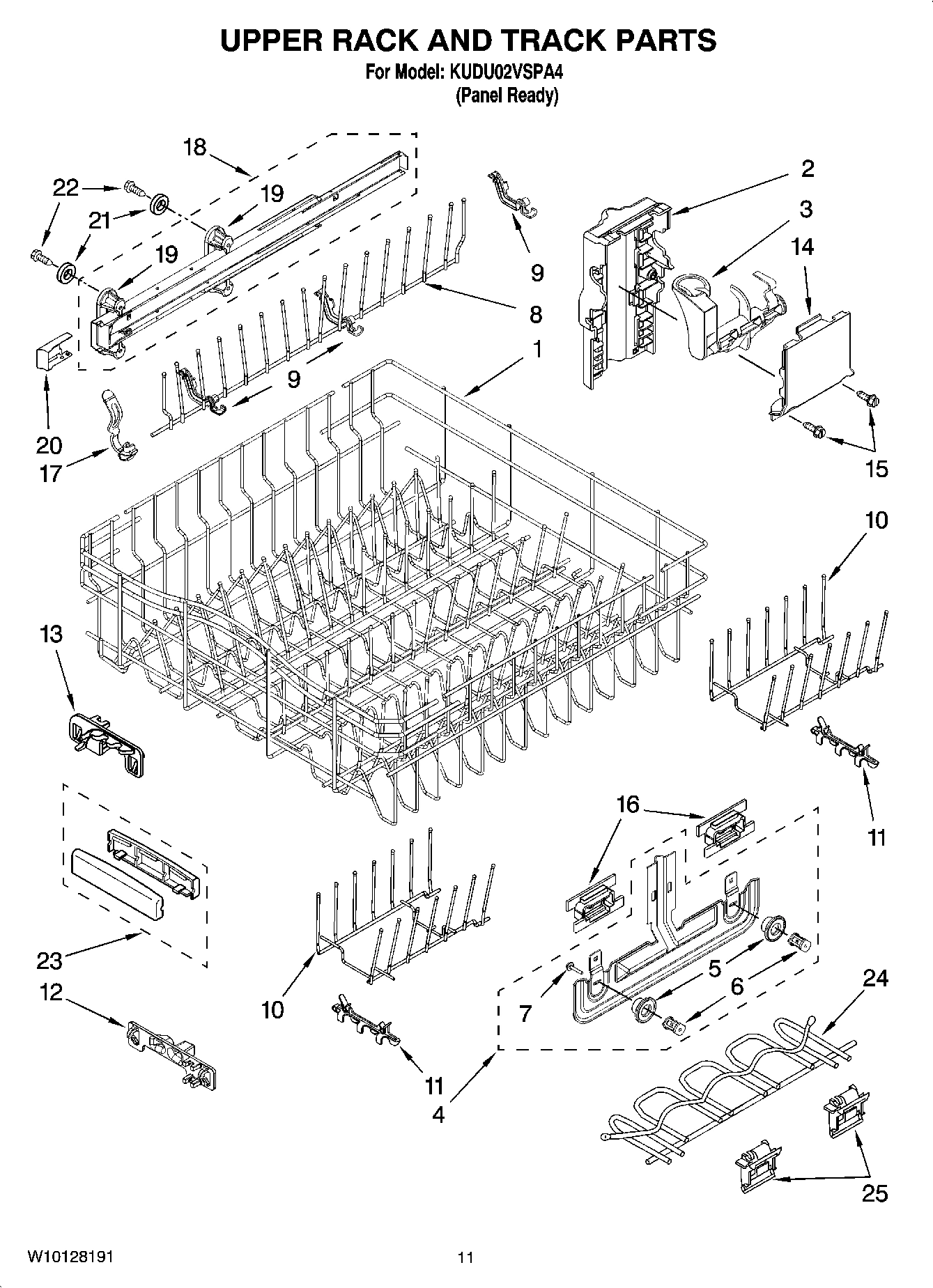 09 - UPPER RACK AND TRACK PARTS