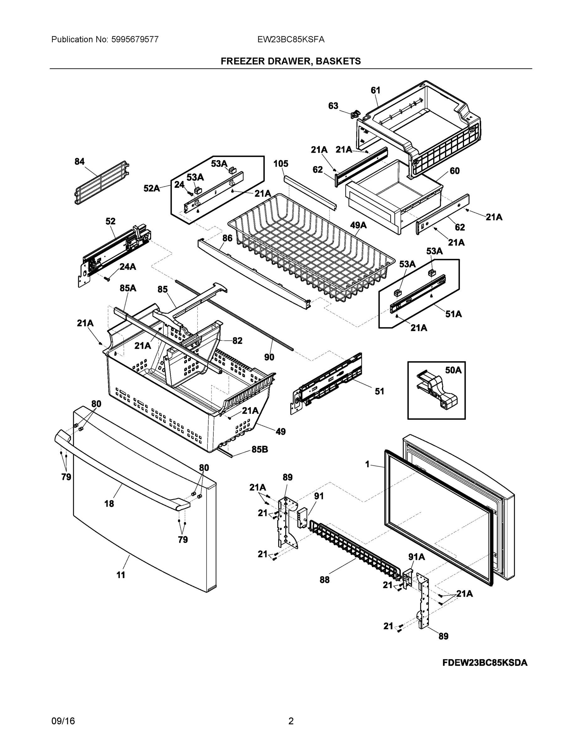 02 - FREEZER DRAWER, BASKETS