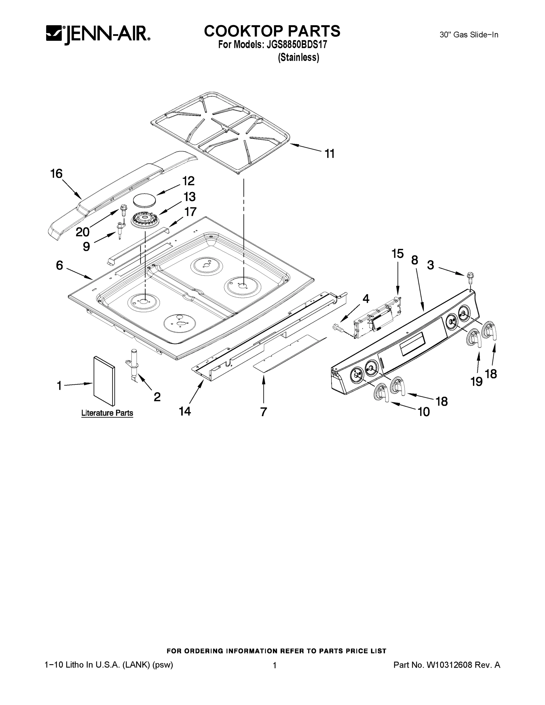 01 - COOKTOP PARTS