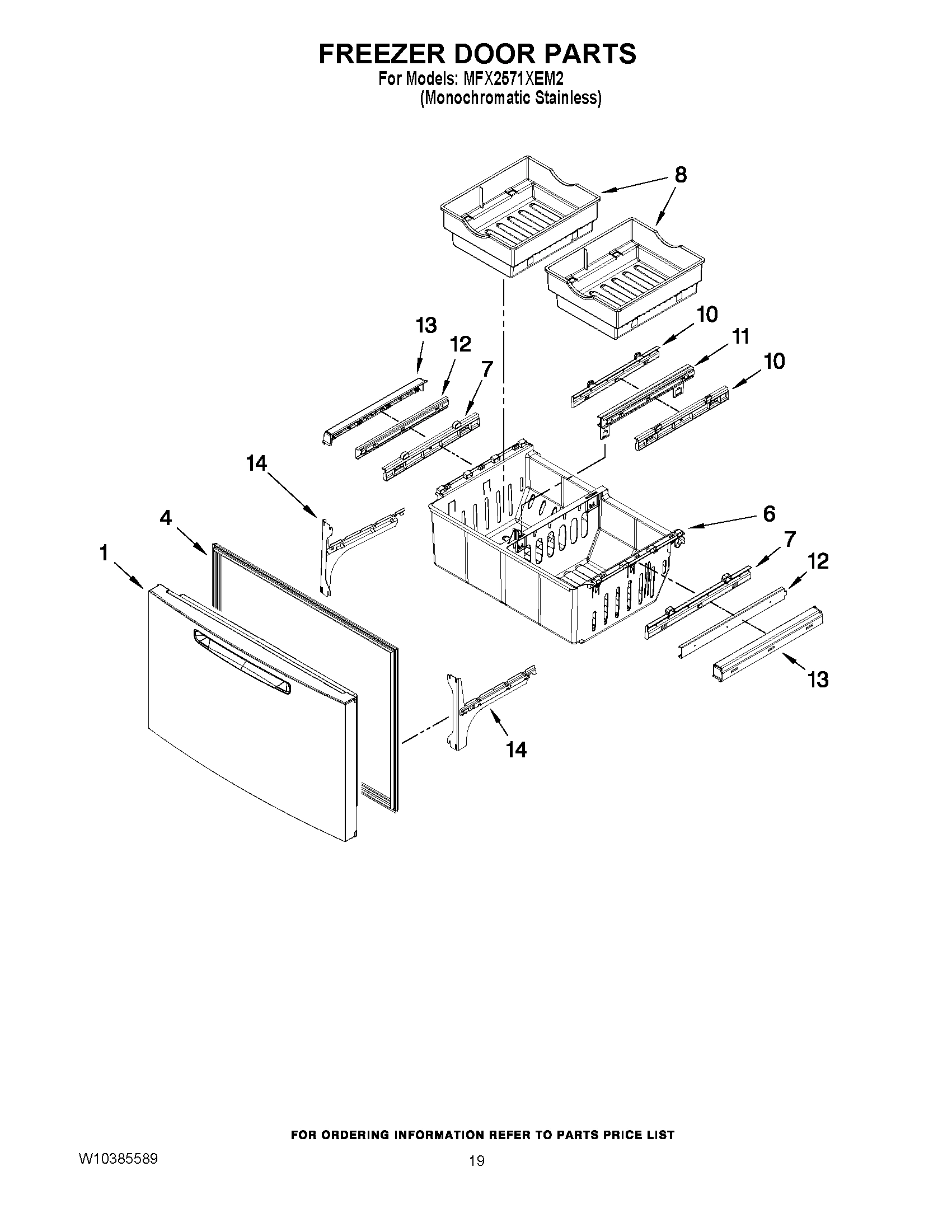 10 - FREEZER DOOR PARTS