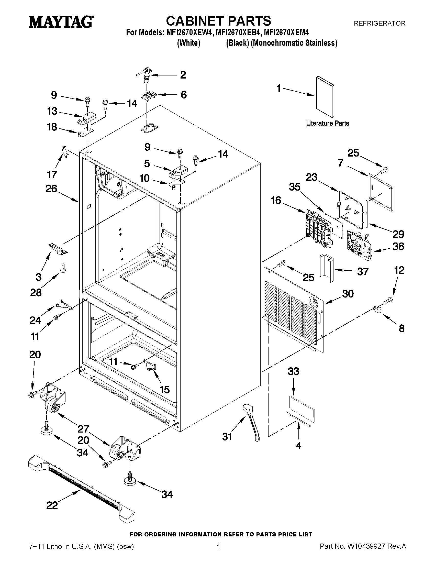 01 - CABINET PARTS