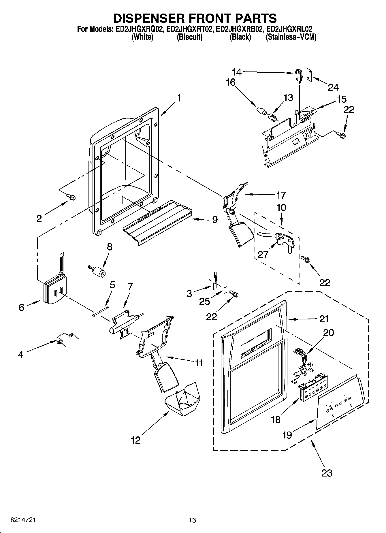 08 - DISPENSER FRONT PARTS