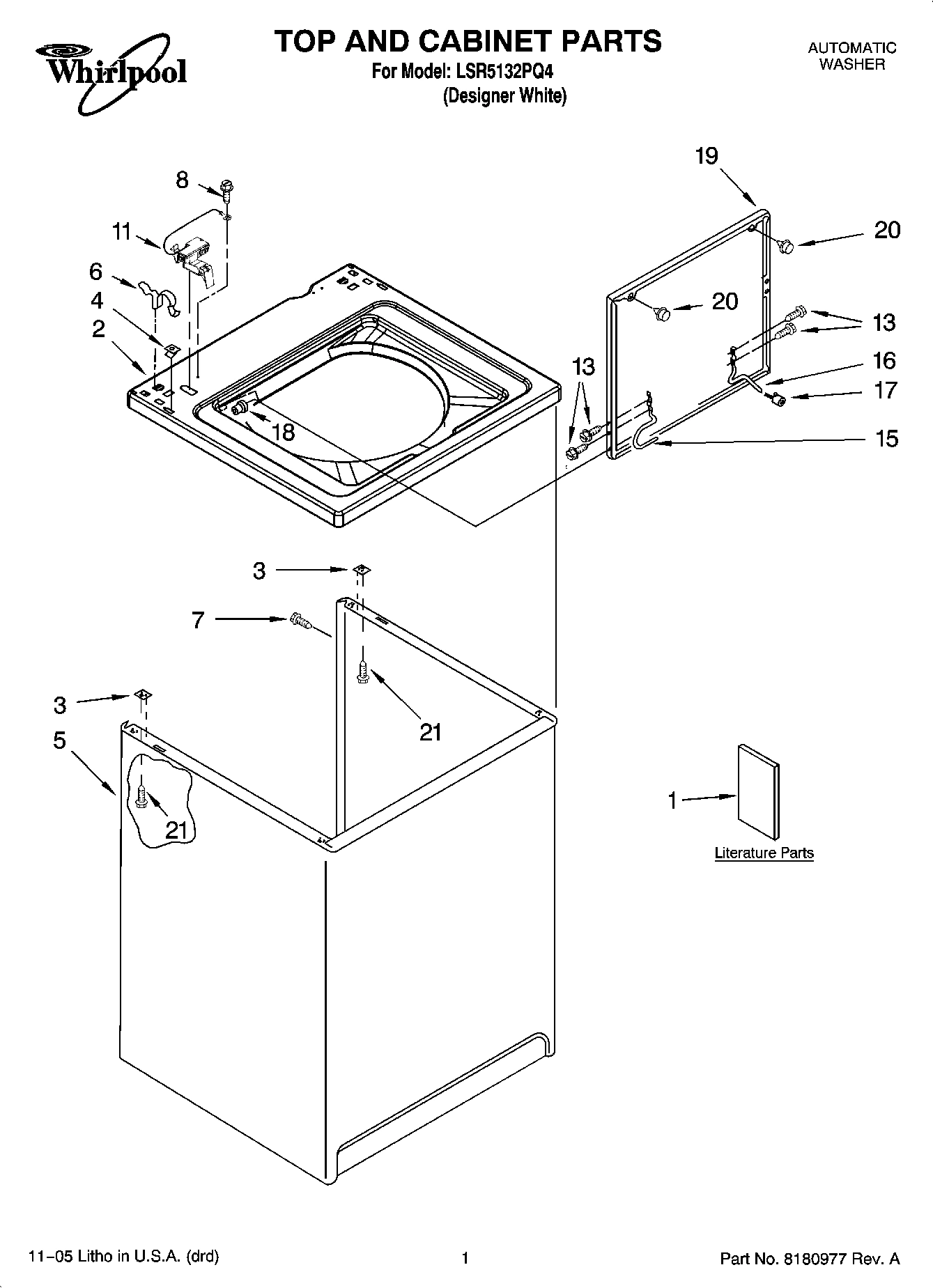 01 - TOP AND CABINET PARTS