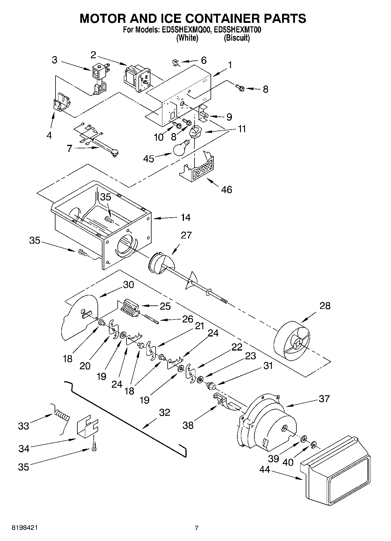 05 - MOTOR AND ICE CONTAINER PARTS