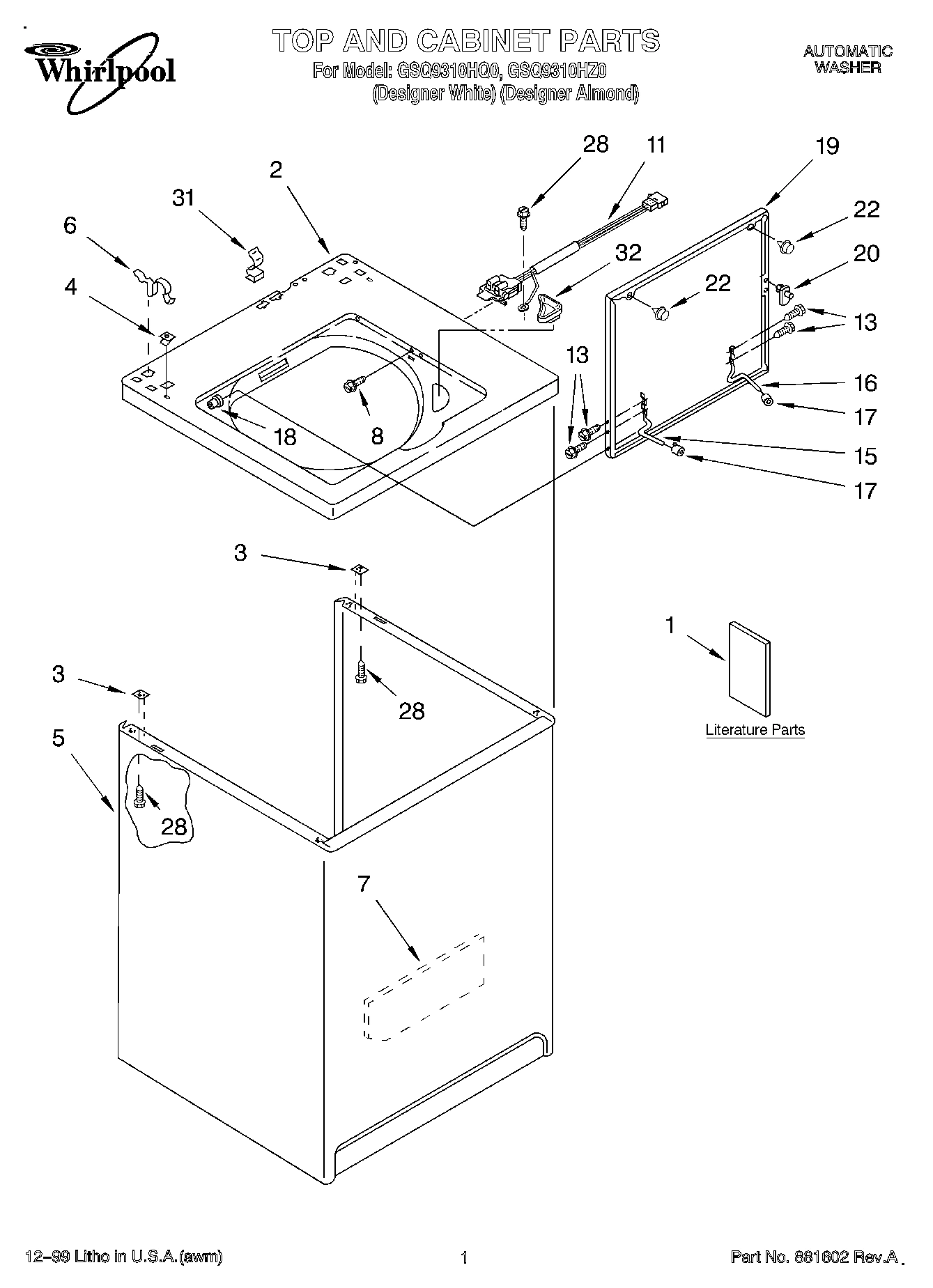 01 - TOP AND CABINET, LITERATURE