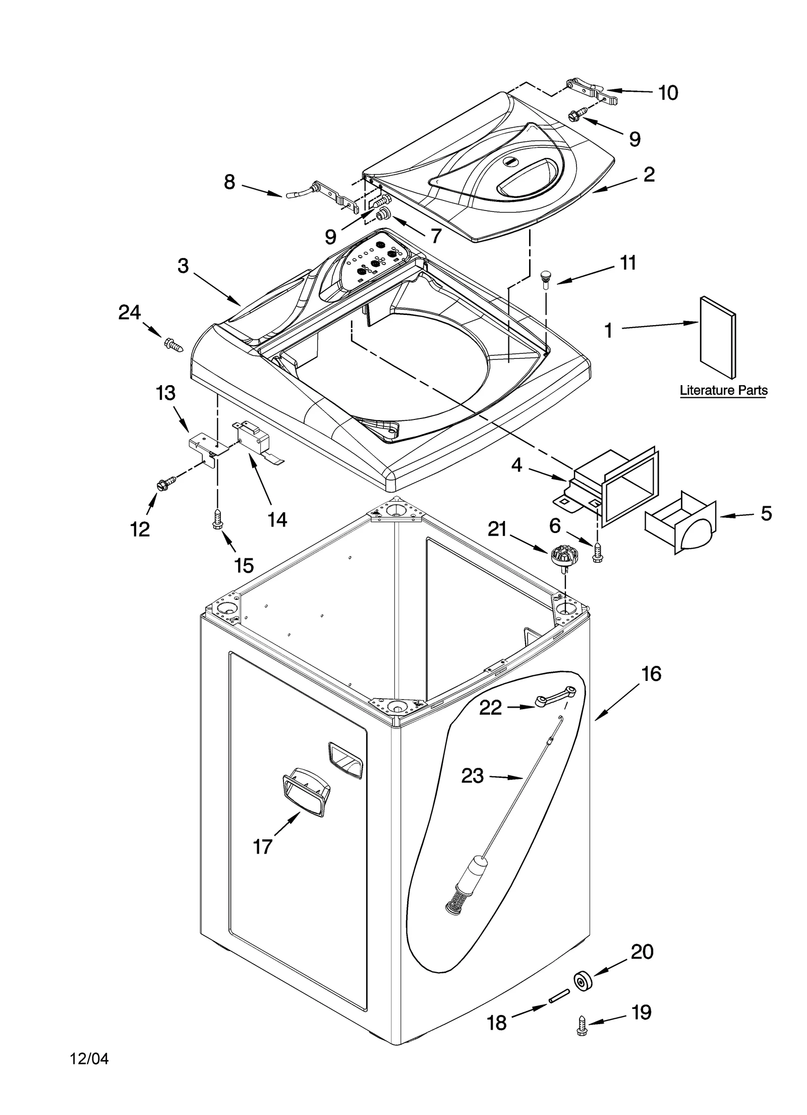 TOP AND CABINET PARTS