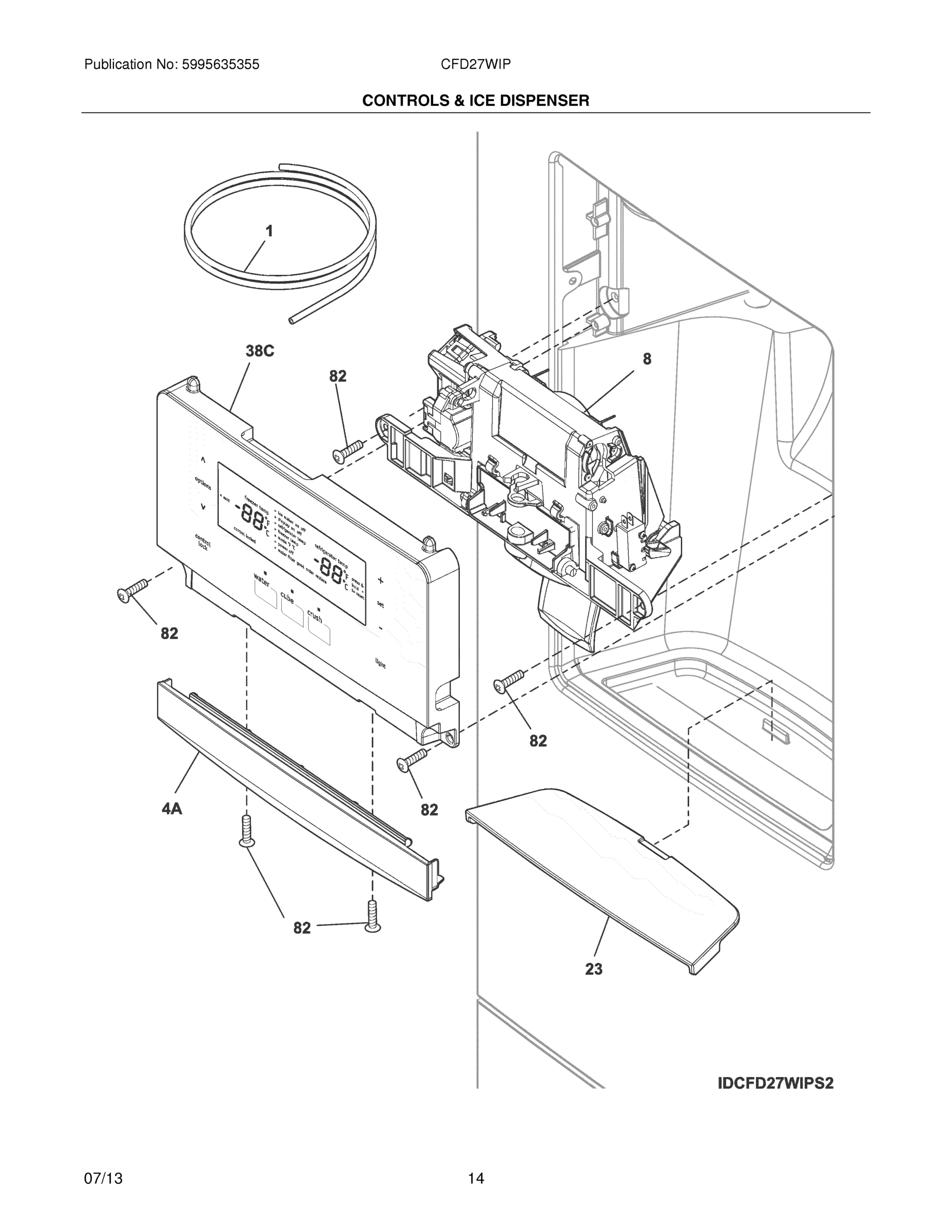 13 - CONTROLS & ICE DISPENSER