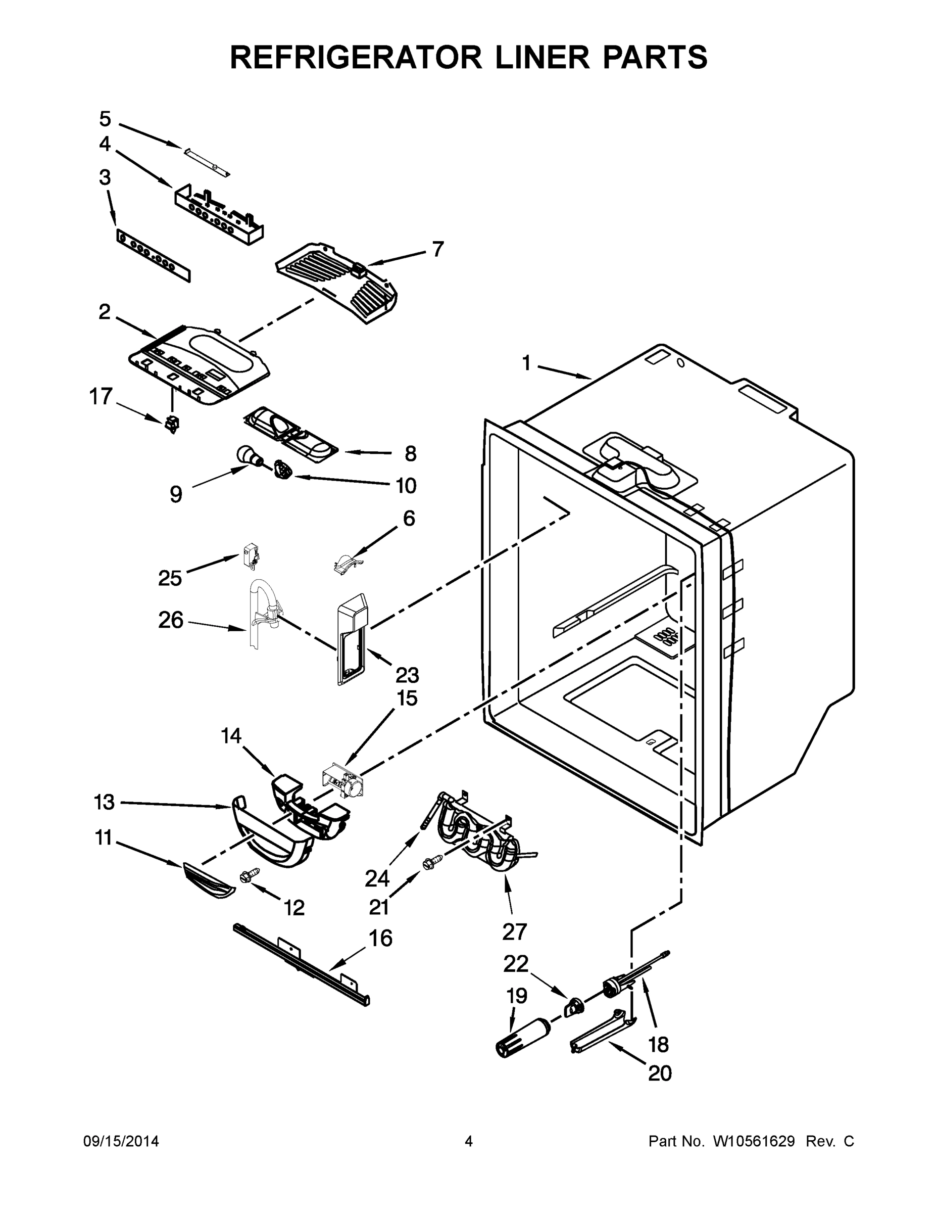 03 - REFRIGERATOR LINER PARTS