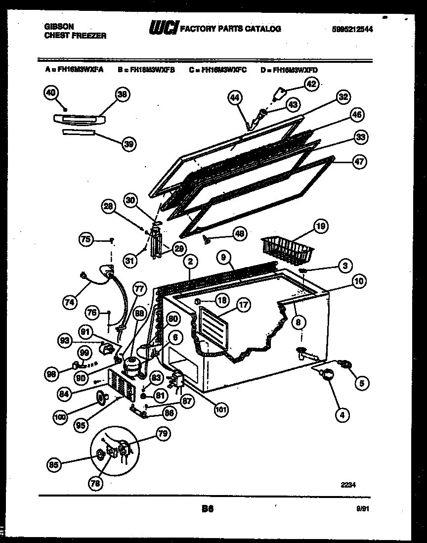 02 - CHEST FREEZER PARTS