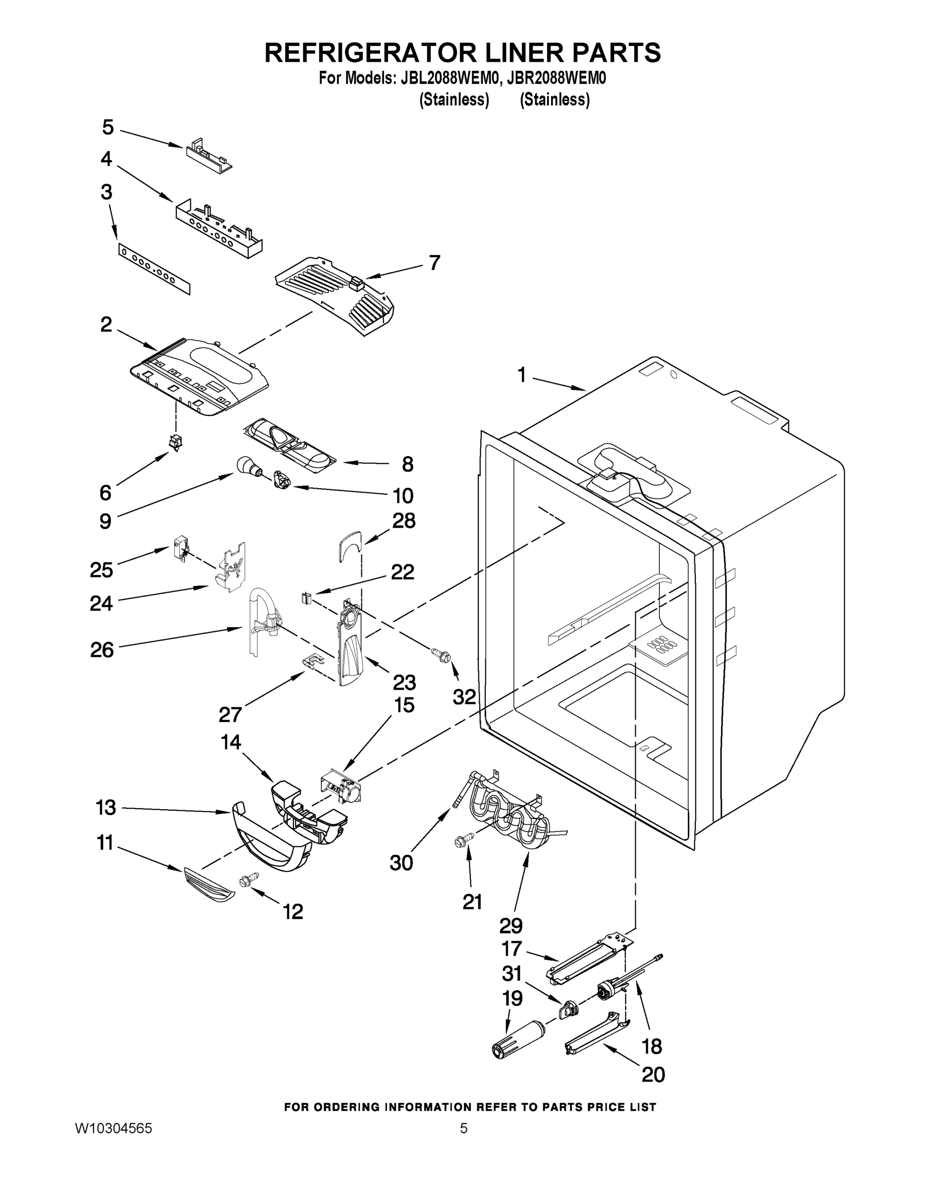 03 - REFRIGERATOR LINER PARTS