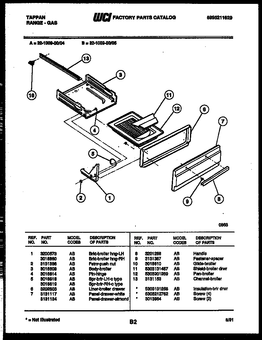 05 - BROILER DRAWER PARTS