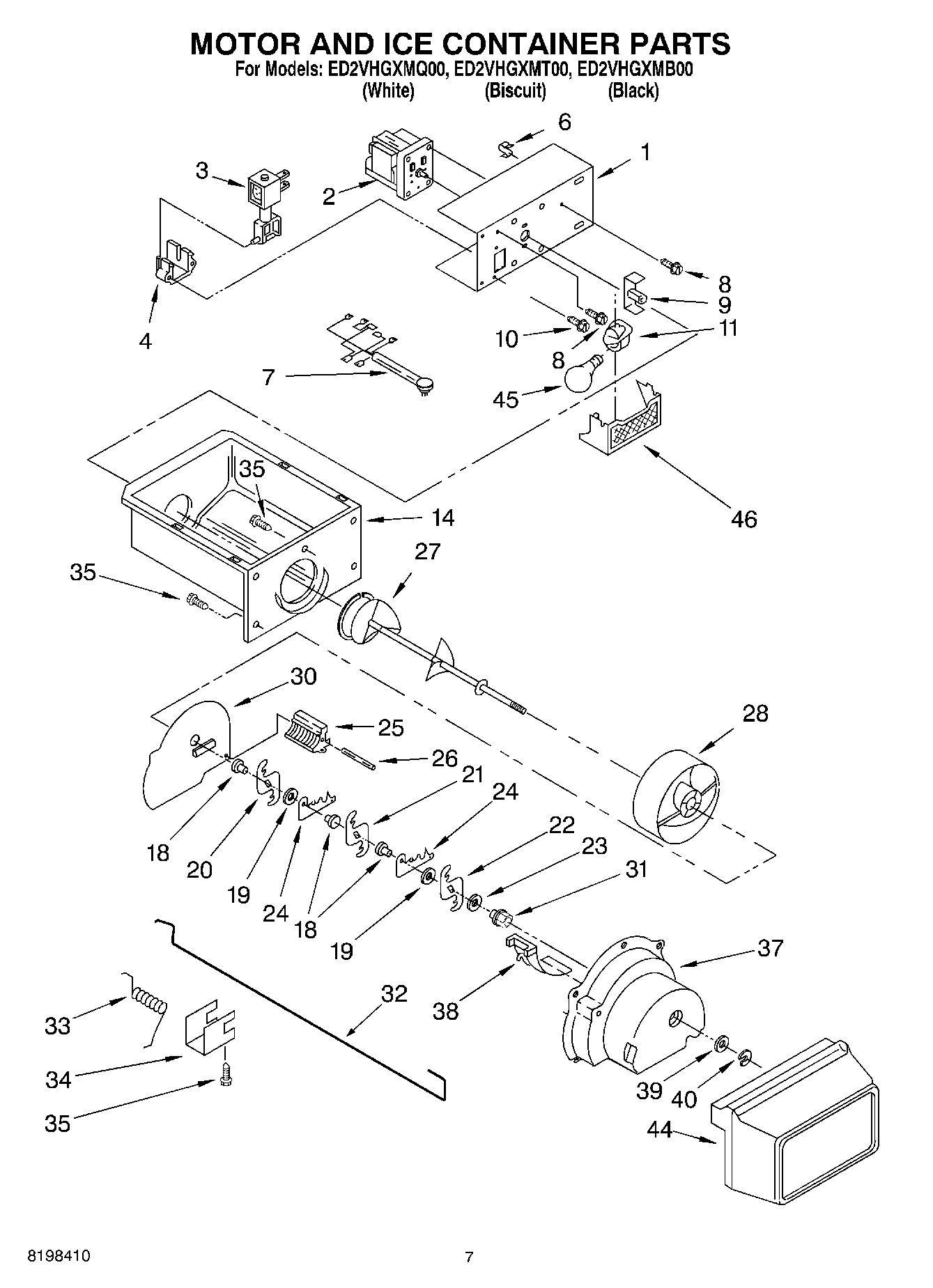 05 - MOTOR AND ICE CONTAINER PARTS