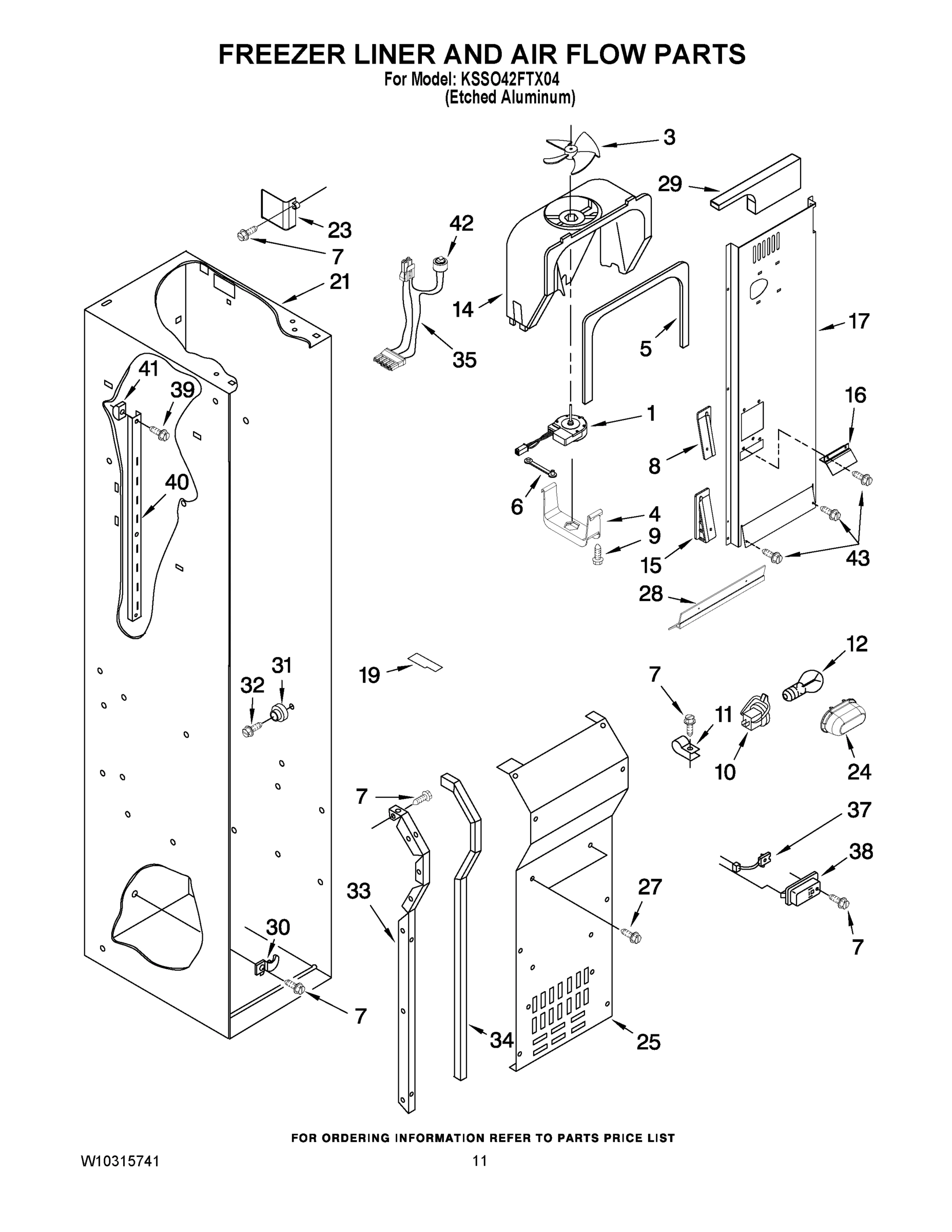 08 - FREEZER LINER AND AIR FLOW PARTS