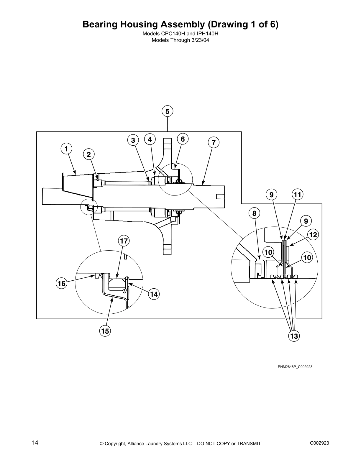 Bearing Housing Assembly (Drawing 1 of 6)