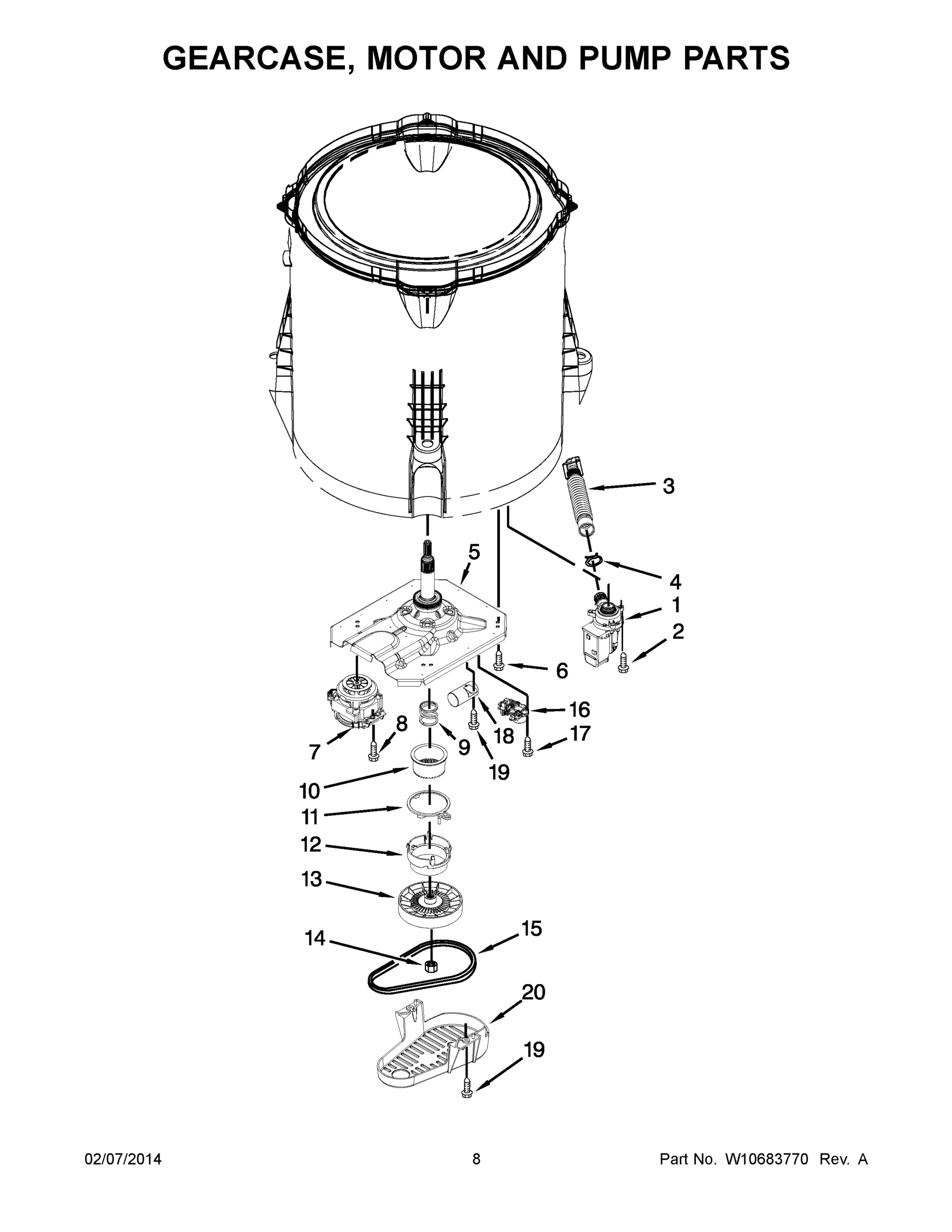 05 - GEARCASE, MOTOR AND PUMP PARTS
