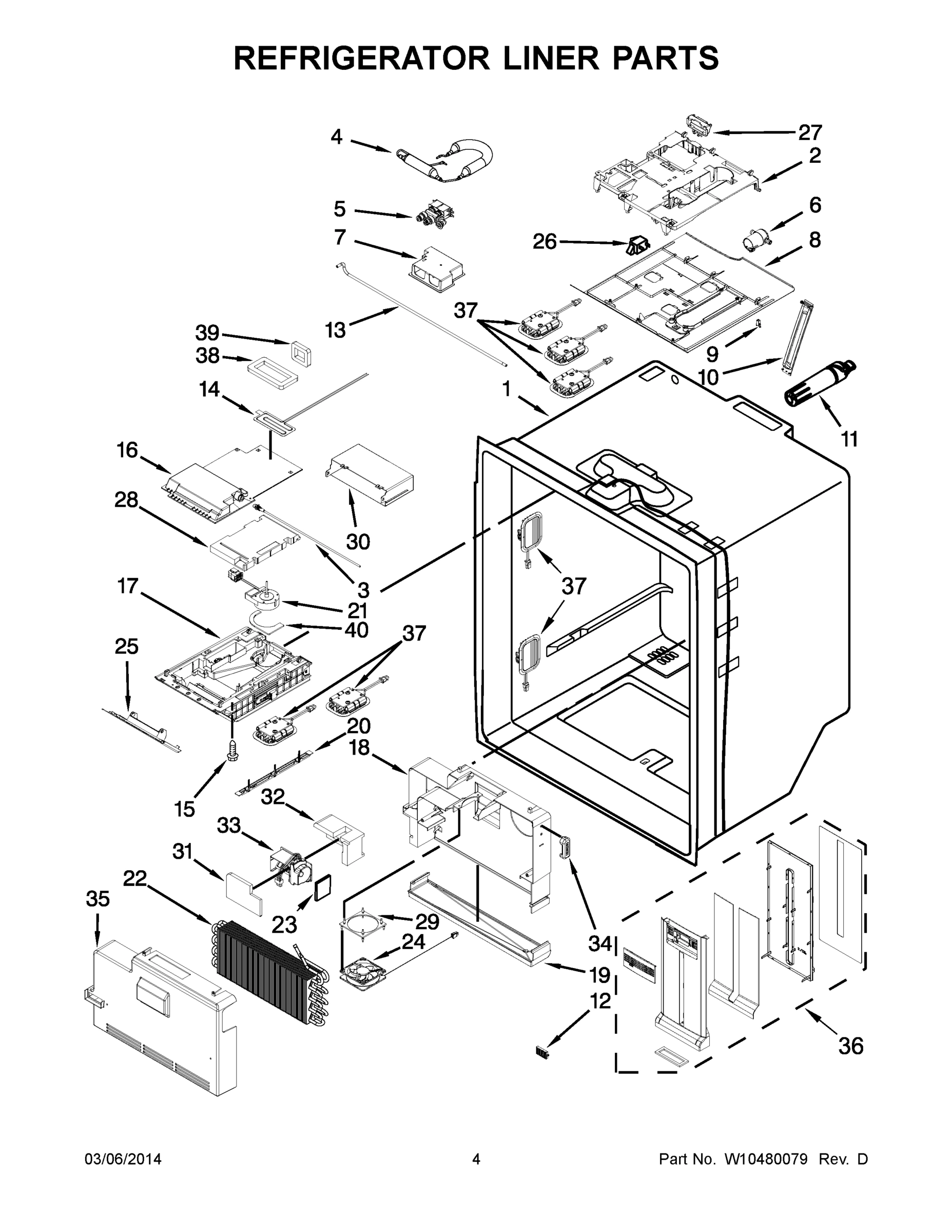 03 - REFRIGERATOR LINER PARTS