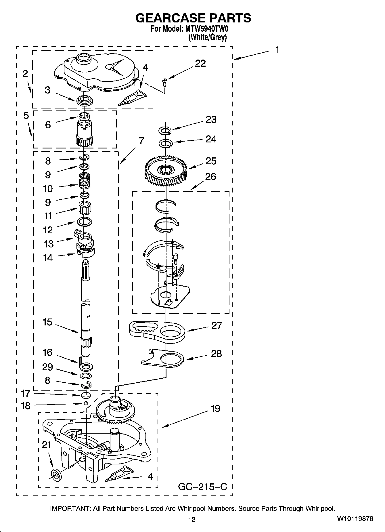 08 - GEARCASE PARTS, OPTIONAL PARTS (NOT INCLUDED)