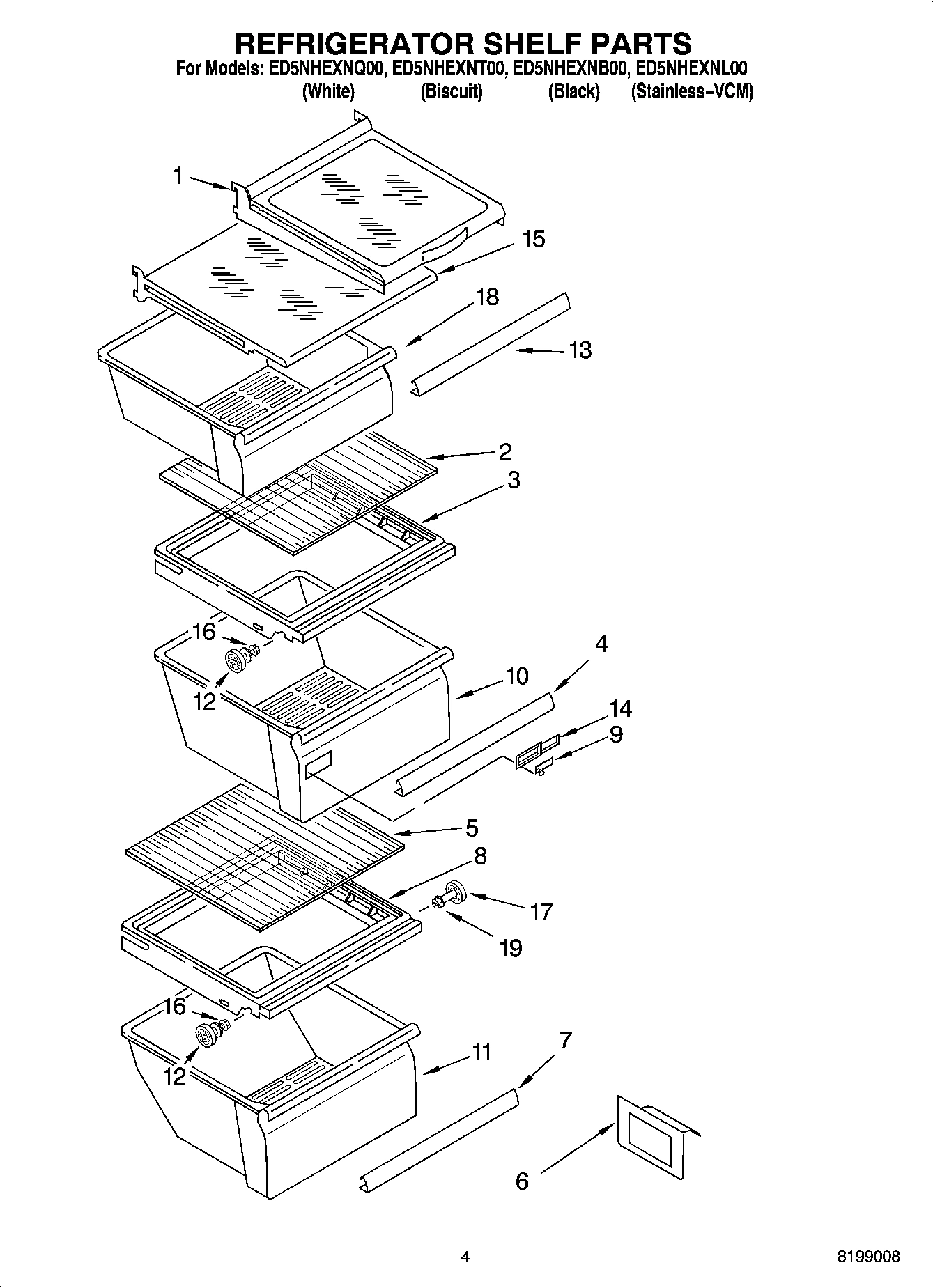 03 - REFRIGERATOR SHELF PARTS