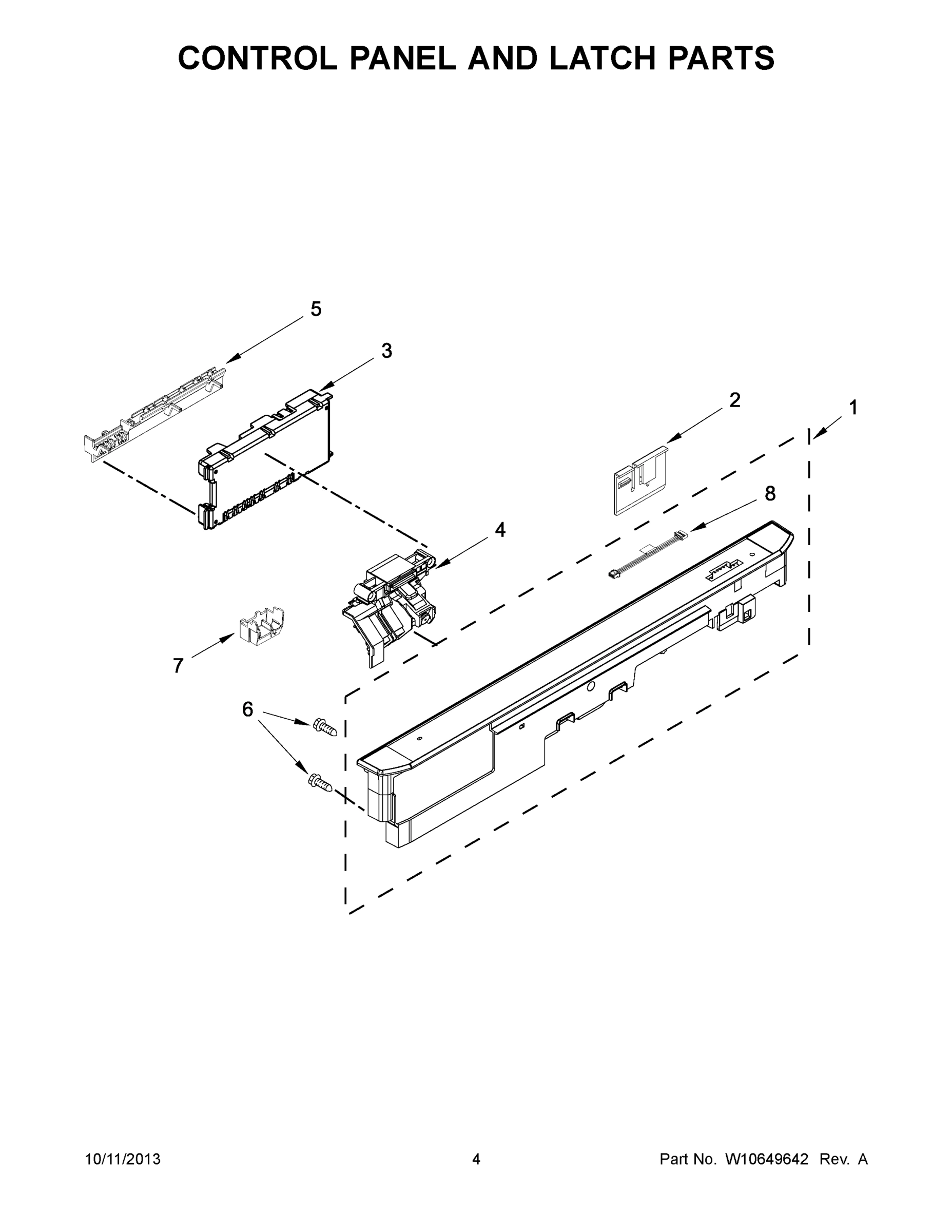 03 - CONTROL PANEL AND LATCH PARTS