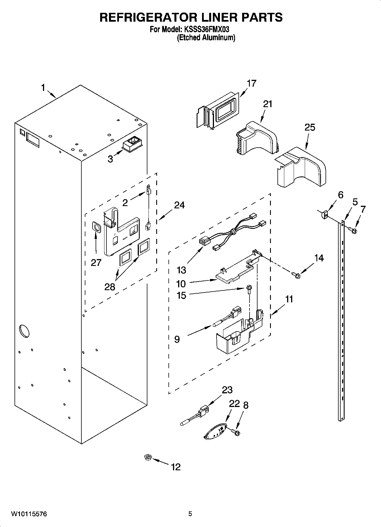 04 - REFRIGERATOR LINER PARTS