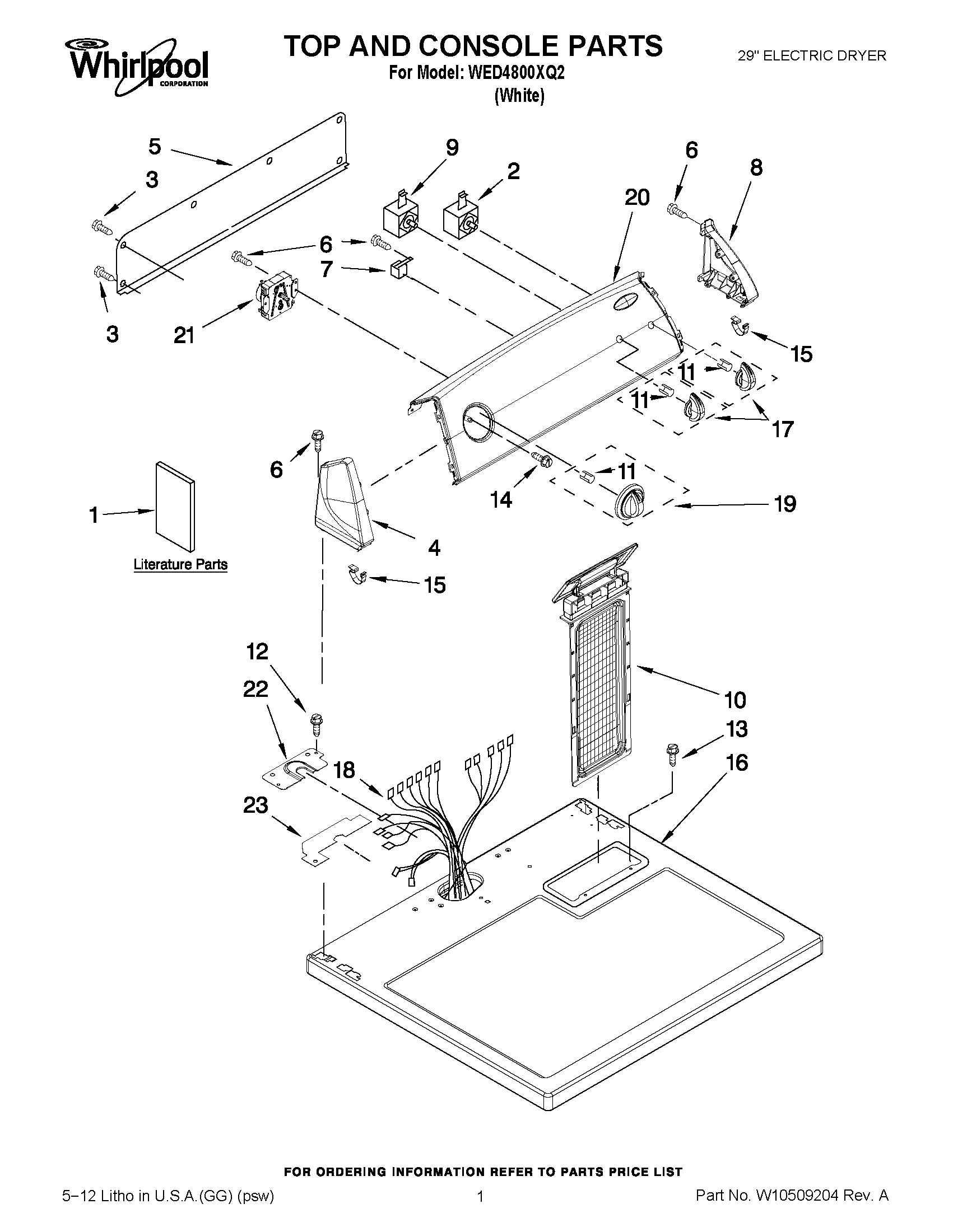 01 - TOP AND CONSOLE PARTS