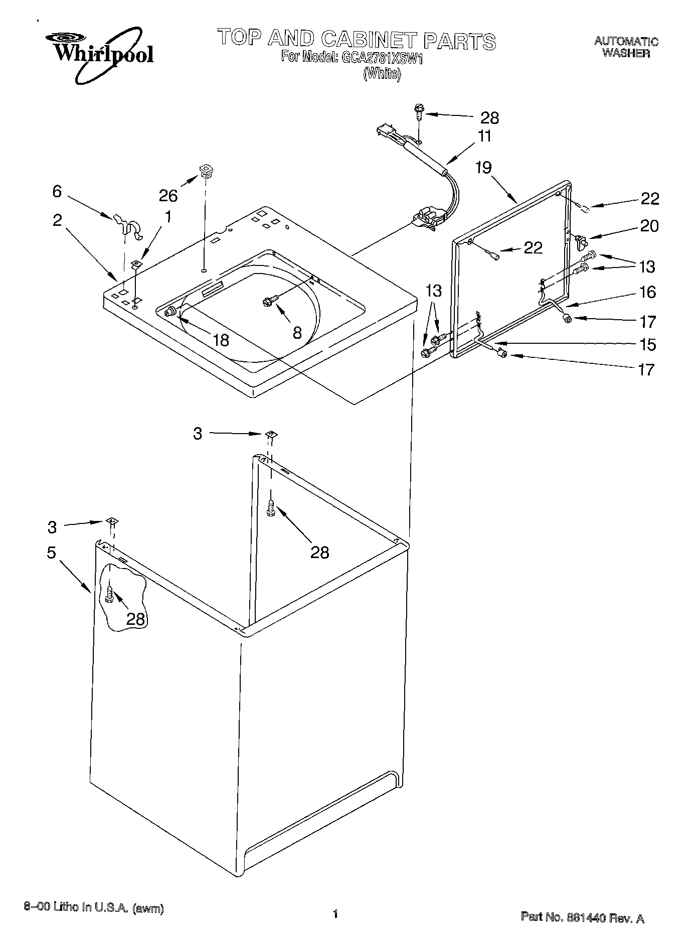 01 - TOP AND CABINET