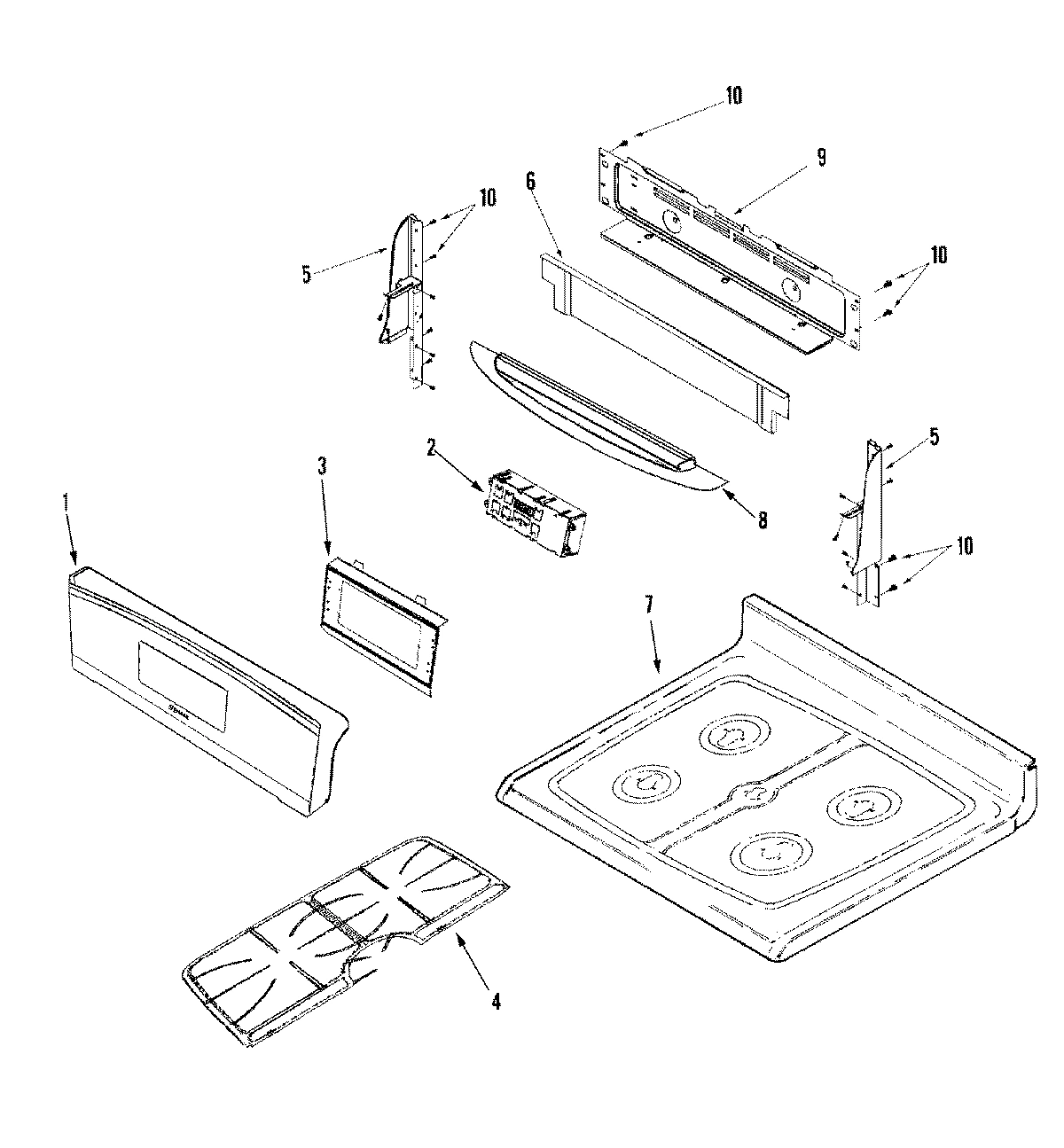 03 - CONTROL PANEL/TOP ASSEMBLY