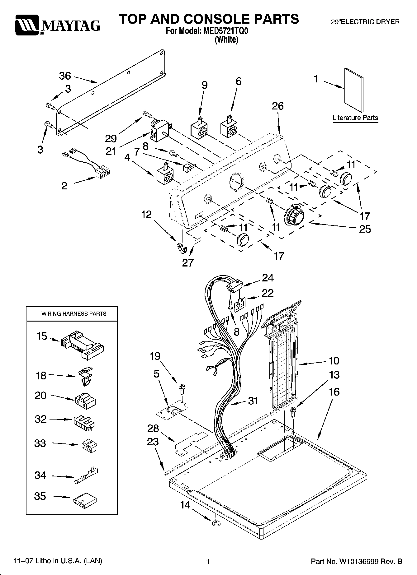 01 - TOP AND CONSOLE PARTS