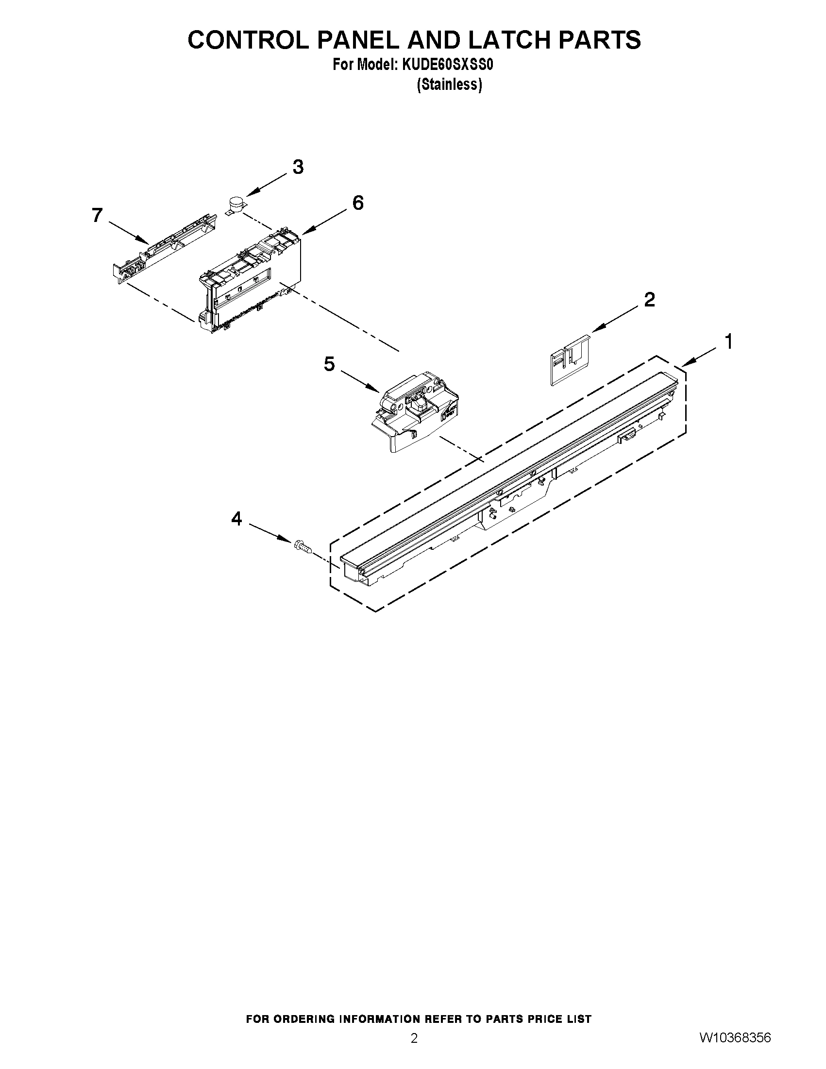 02 - CONTROL PANEL AND LATCH PARTS