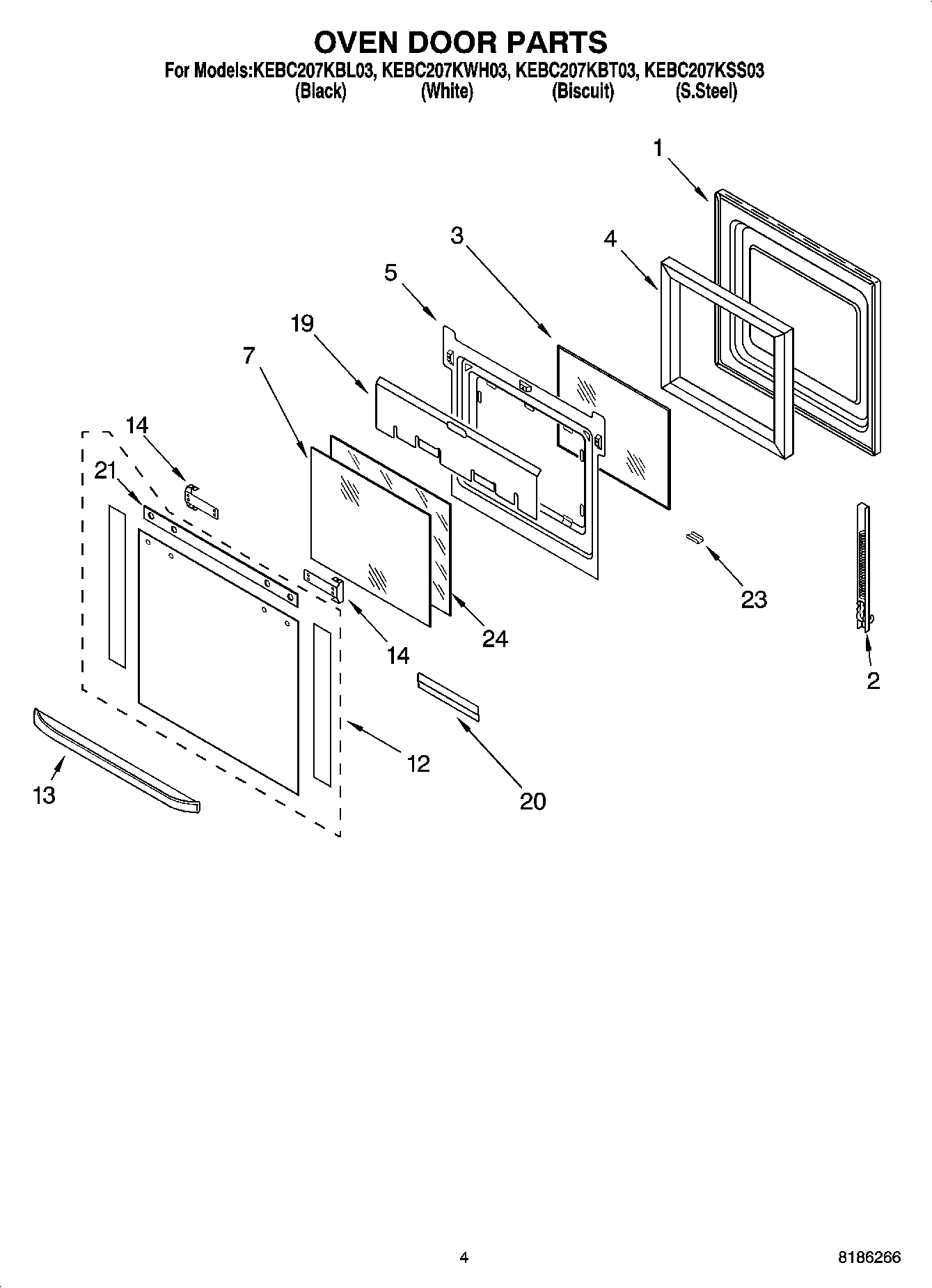 03 - OVEN DOOR PARTS