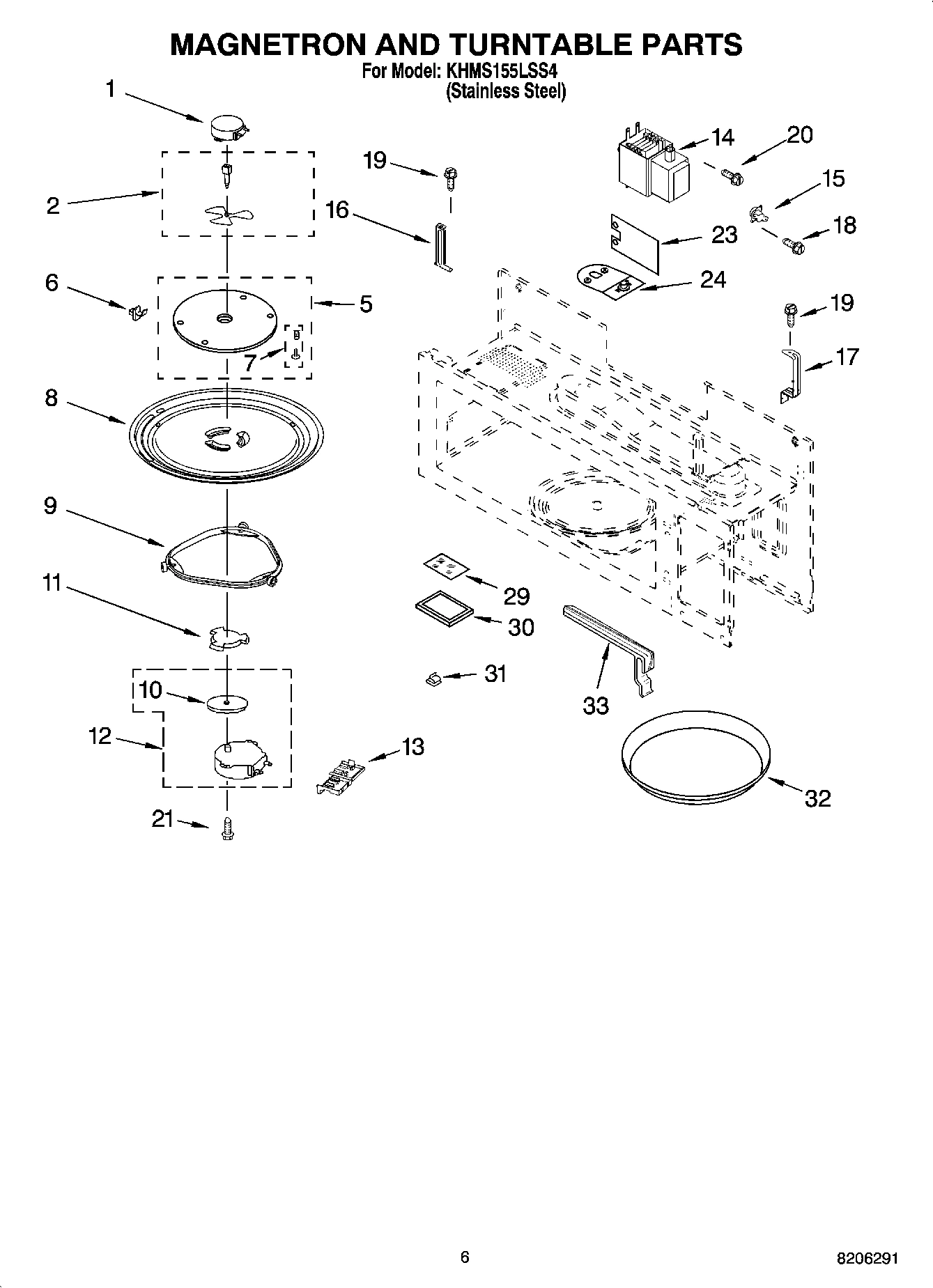 05 - MAGNETRON AND TURNTABLE PARTS
