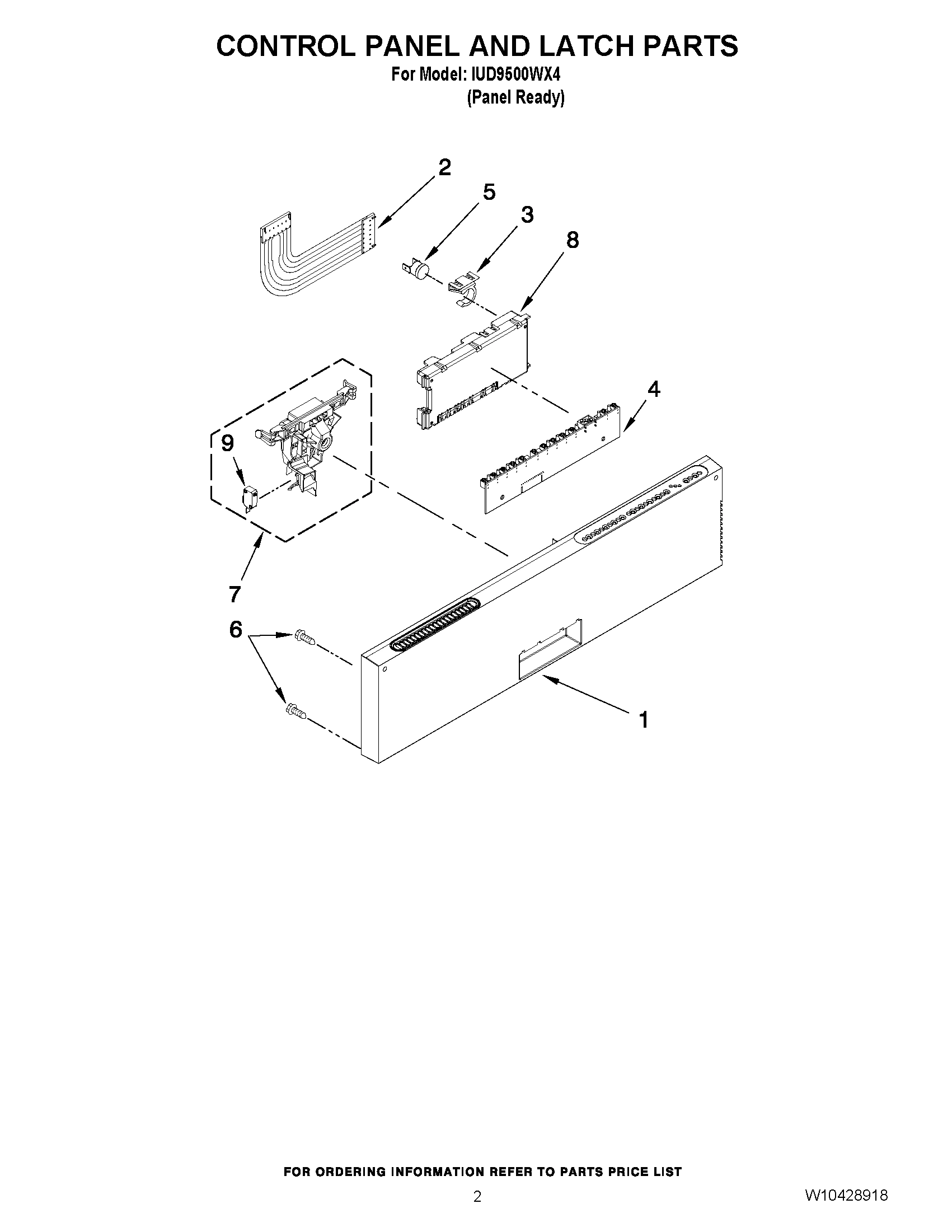 02 - CONTROL PANEL AND LATCH PARTS