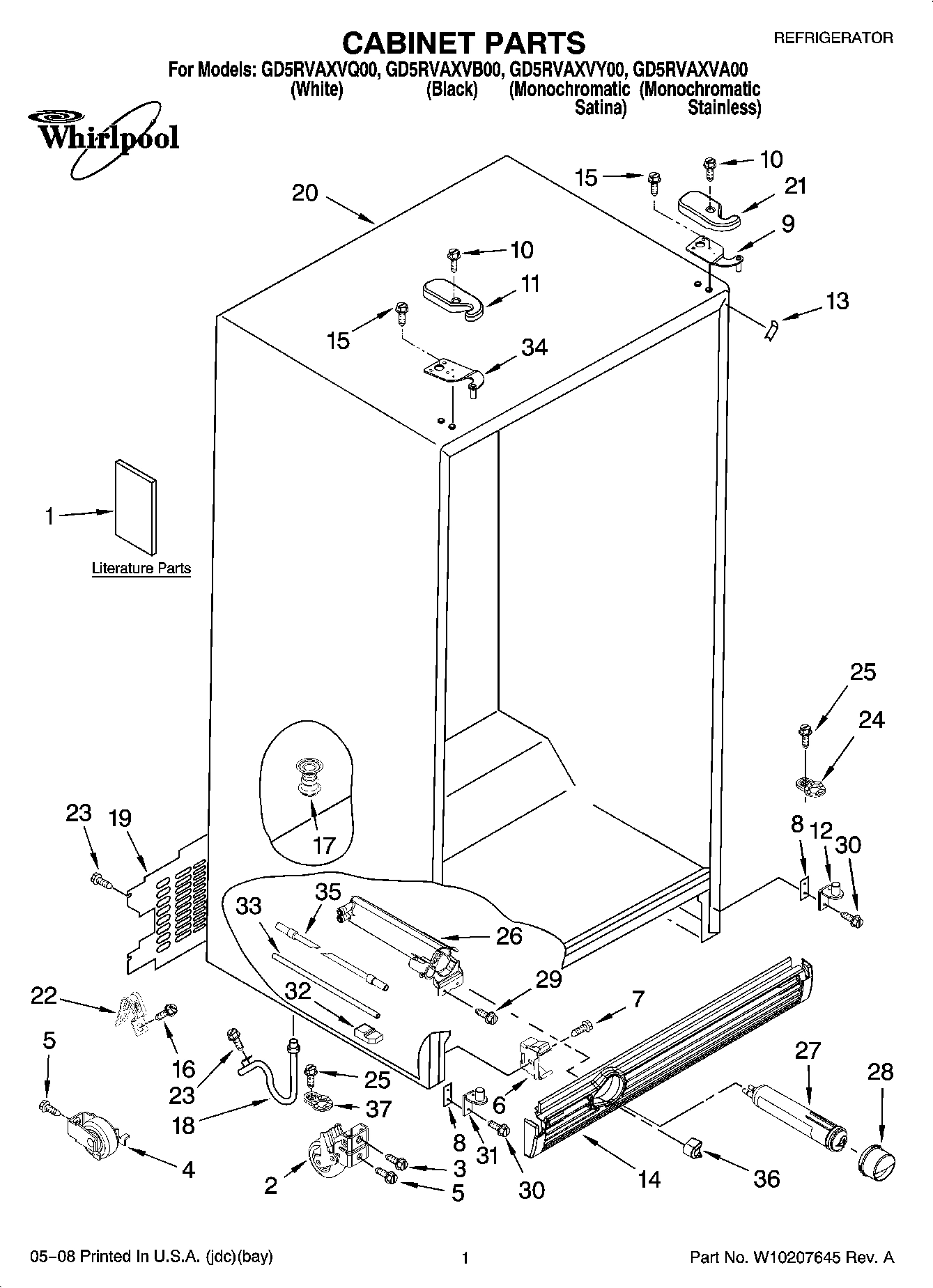 01 - CABINET PARTS