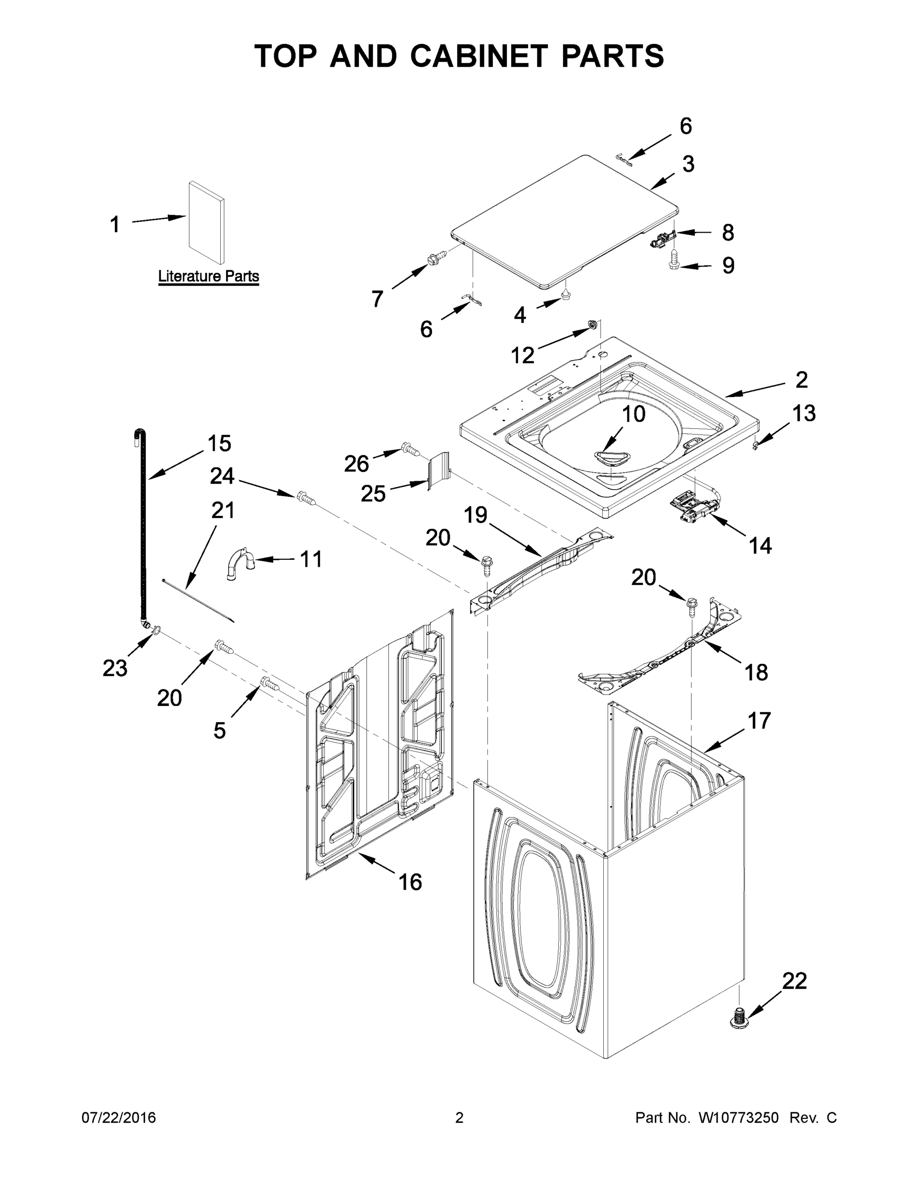 02 - TOP AND CABINET PARTS