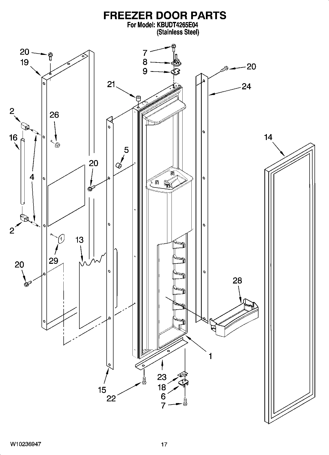 11 - FREEZER DOOR PARTS