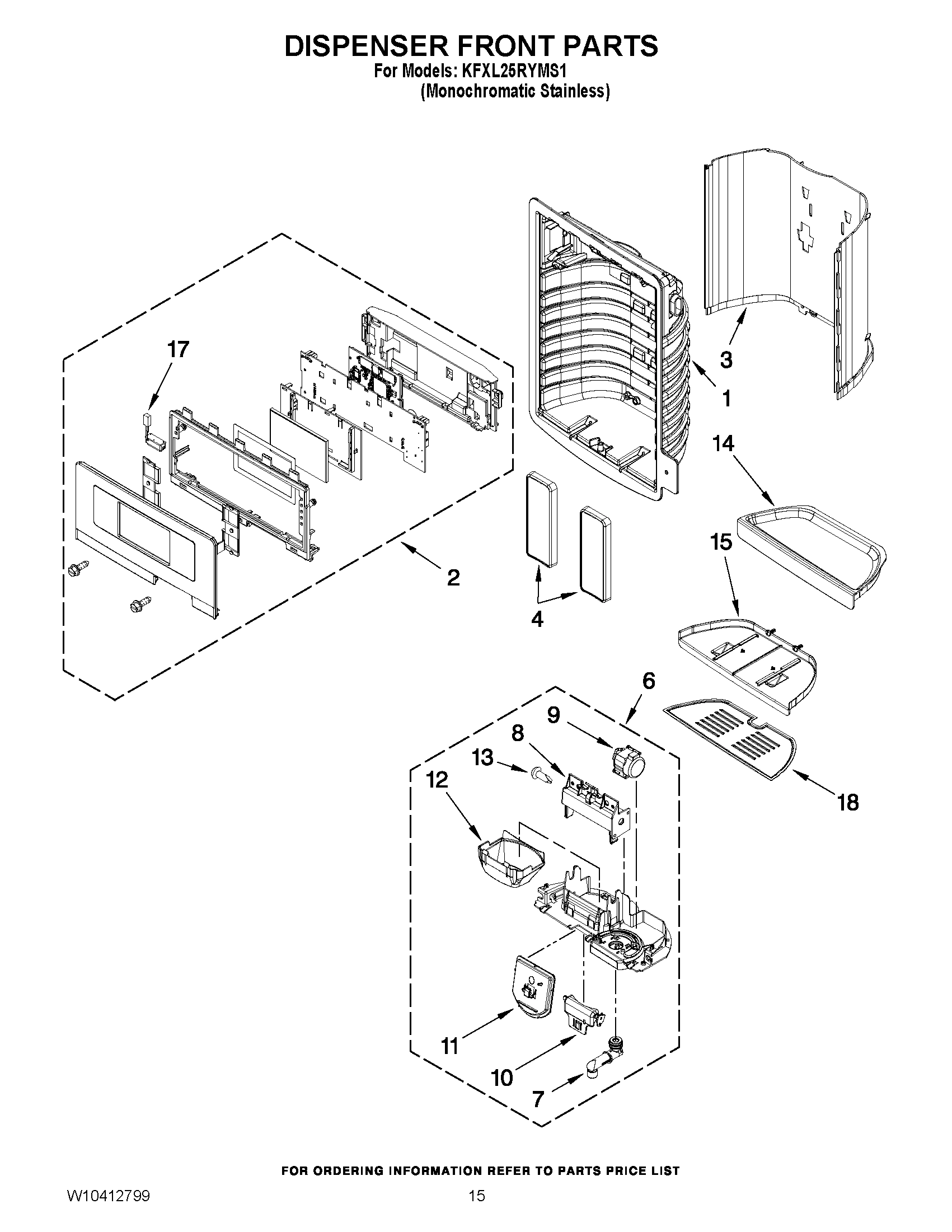 08 - DISPENSER FRONT PARTS