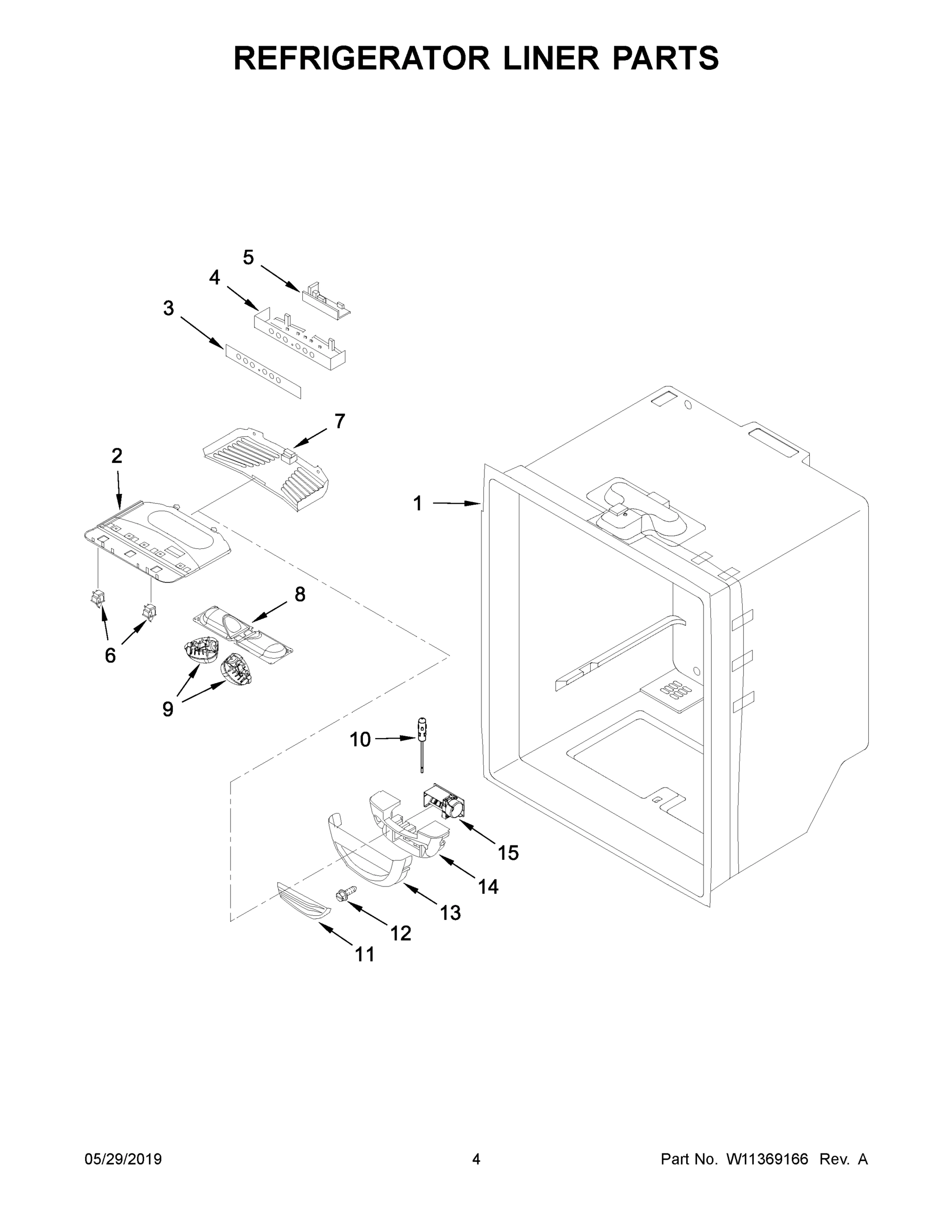 03 - REFRIGERATOR LINER PARTS