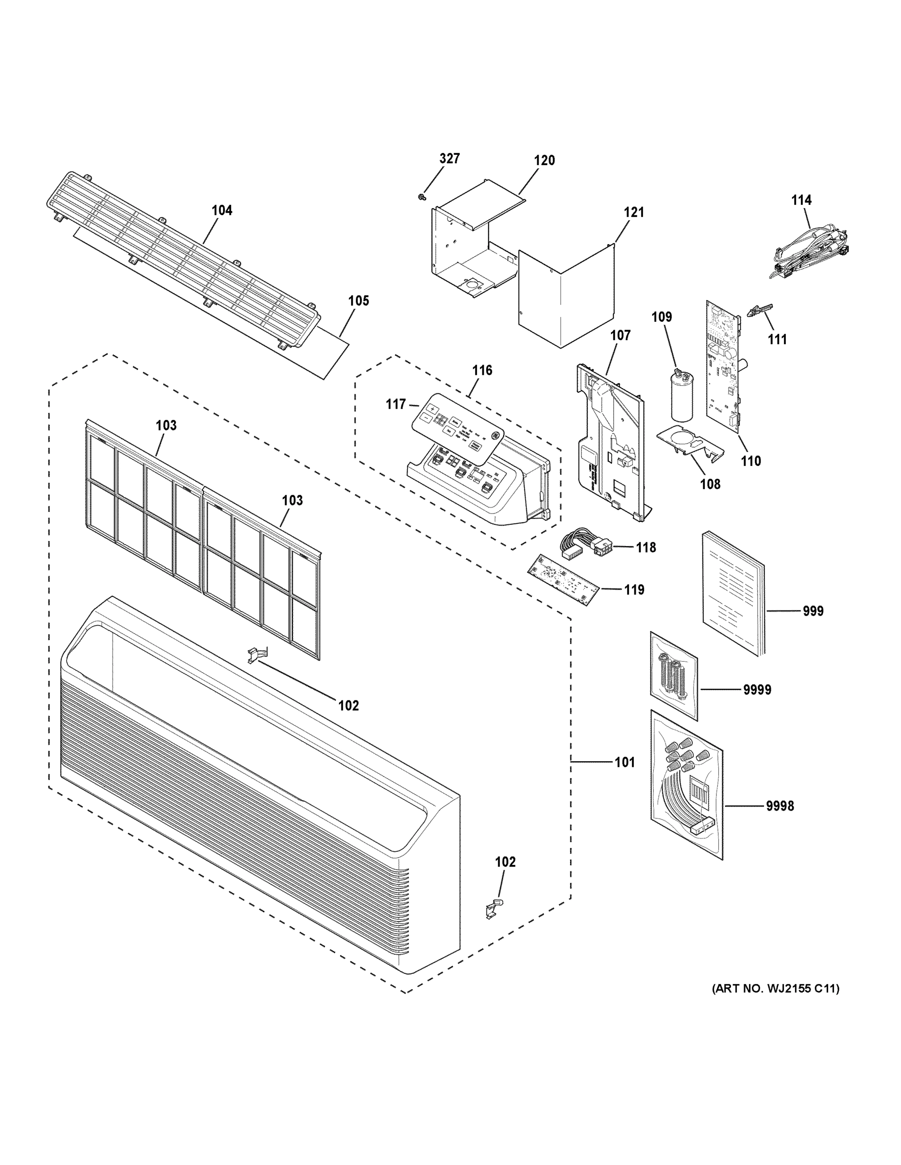 GRILLE & CONTROL PARTS