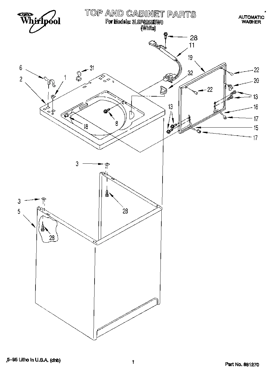 01 - TOP AND CABINET, LIT/OPTIONAL