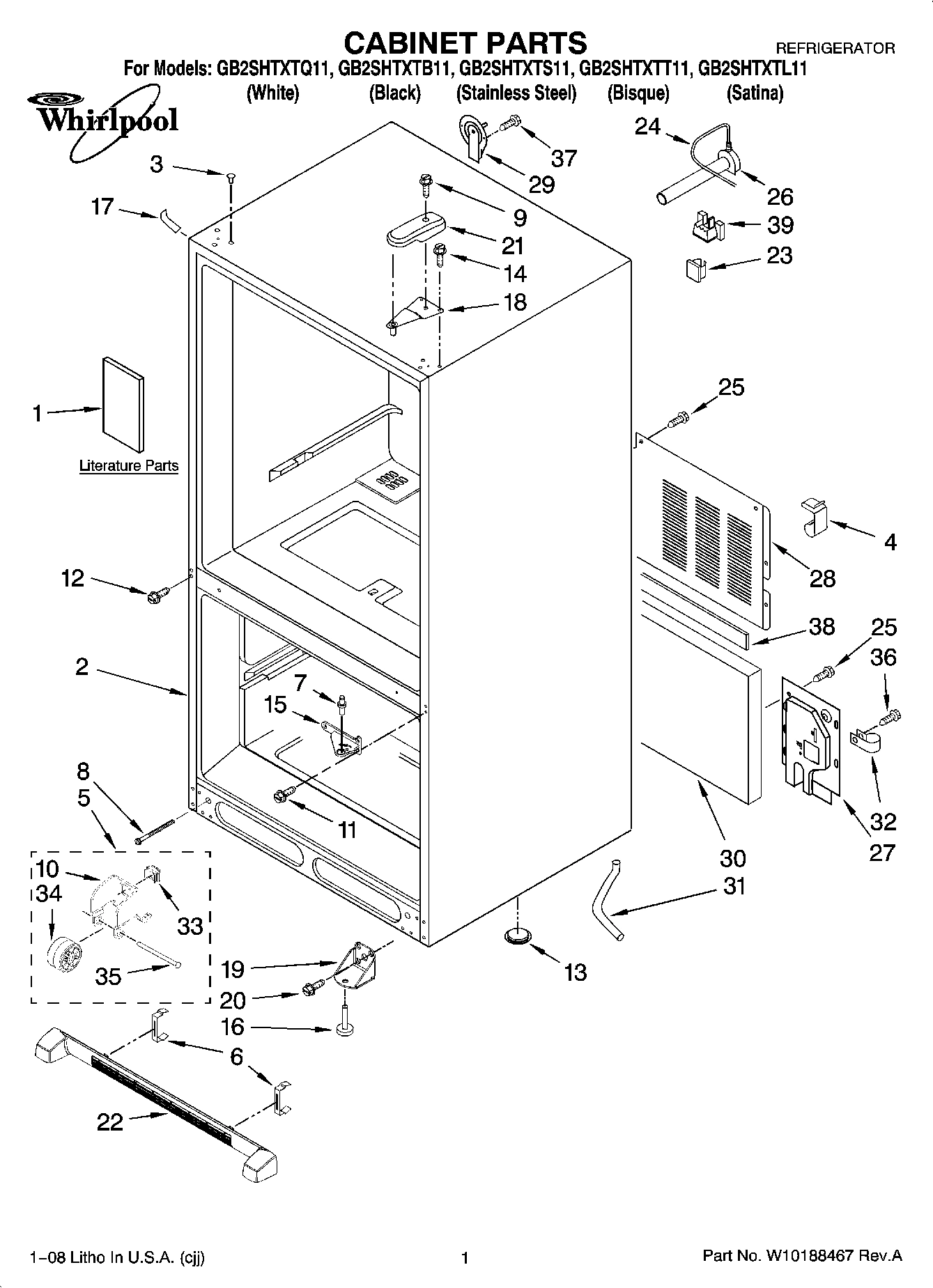 01 - CABINET PARTS