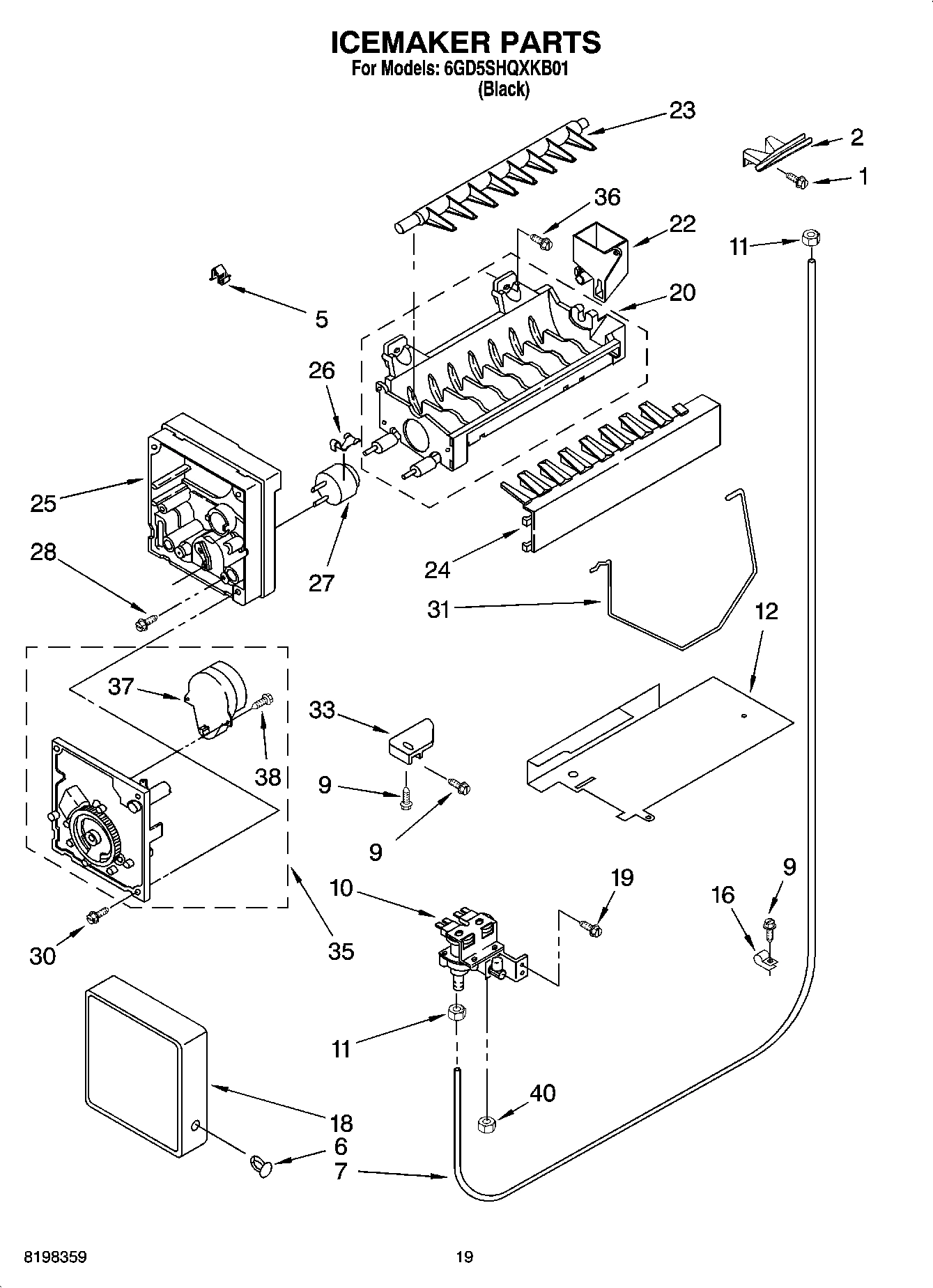 12 - ICEMAKER PARTS, PARTS NOT ILLUSTRATED