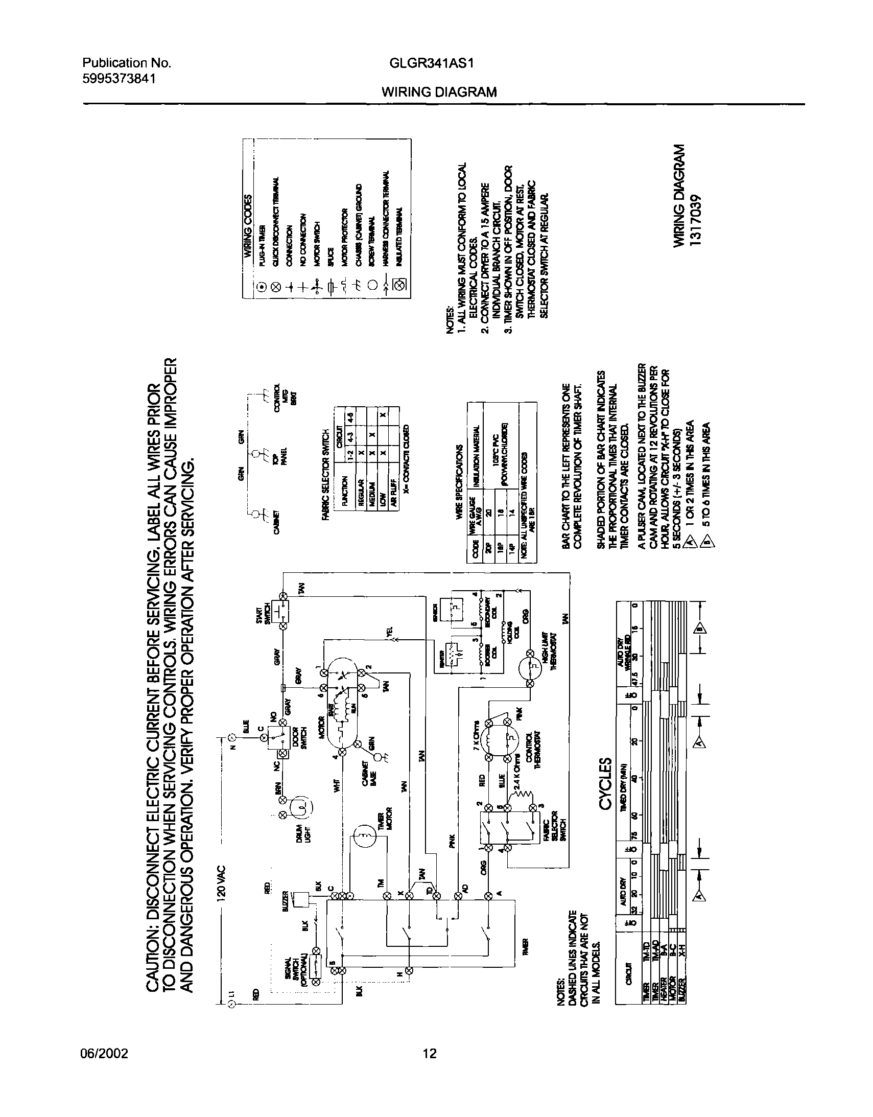 12 - 131703900 WIRING DIAGRAM