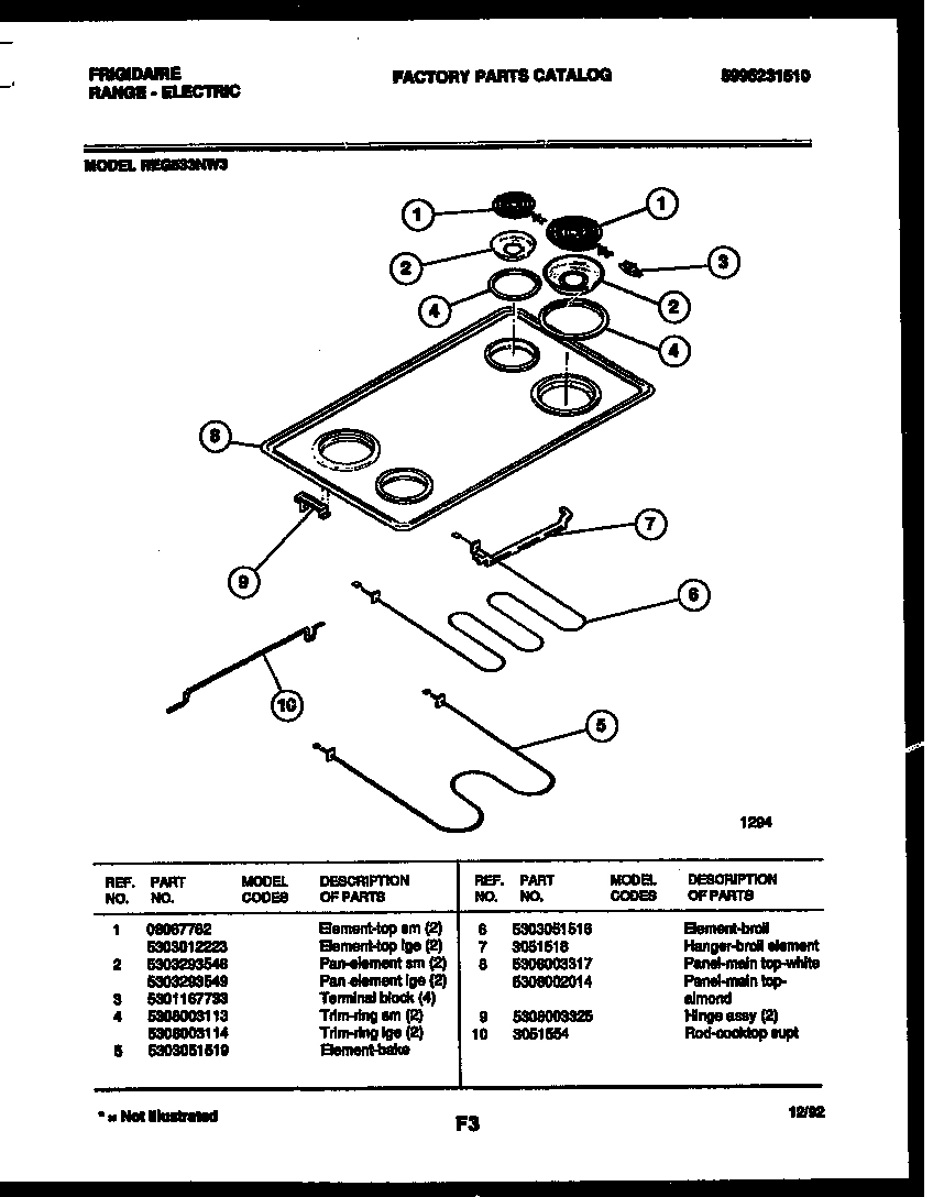 03 - COOKTOP AND BROILER PARTS